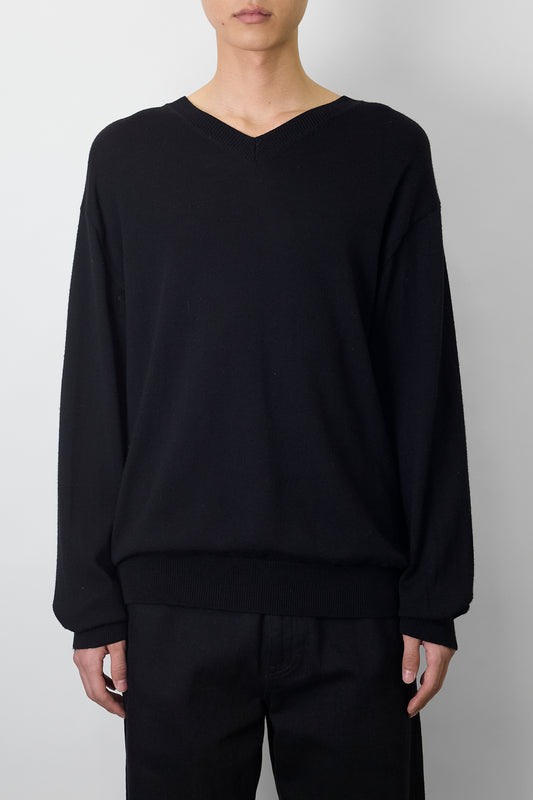 COMME DES GARCONS HOMME BLACK WOOL KNIT