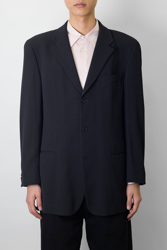 EMPORIO ARMANI GRAY WOOL TAILORED JACKET MADE IN ITALY