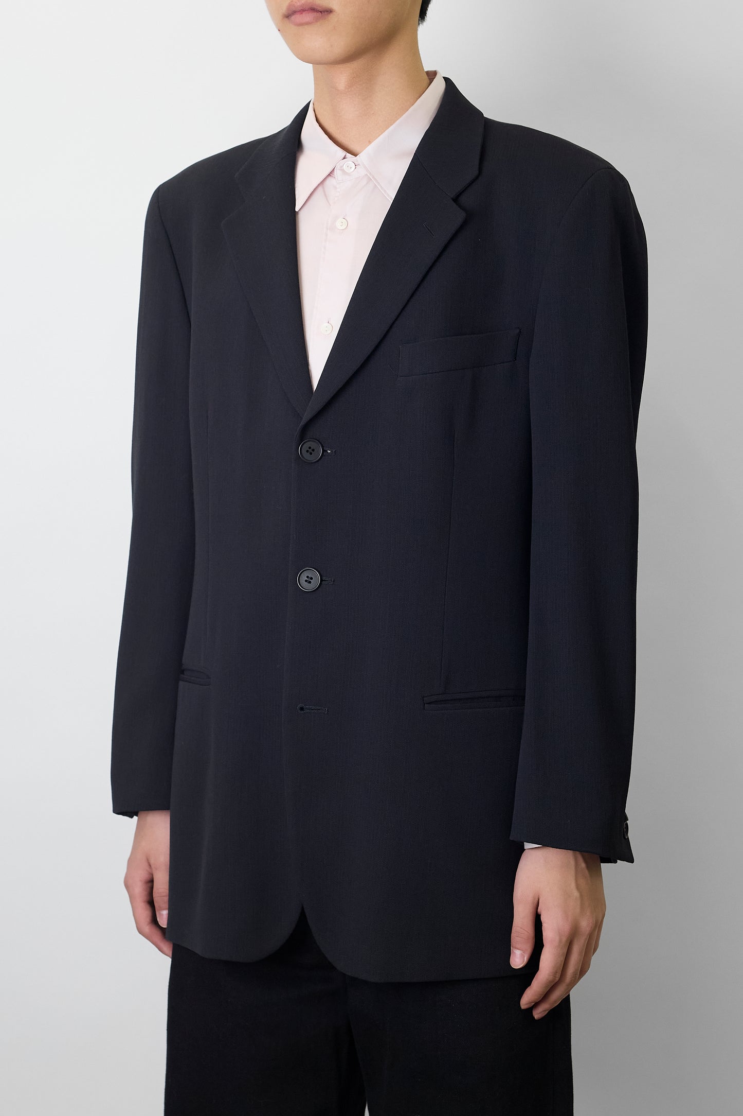 EMPORIO ARMANI GRAY WOOL TAILORED JACKET MADE IN ITALY