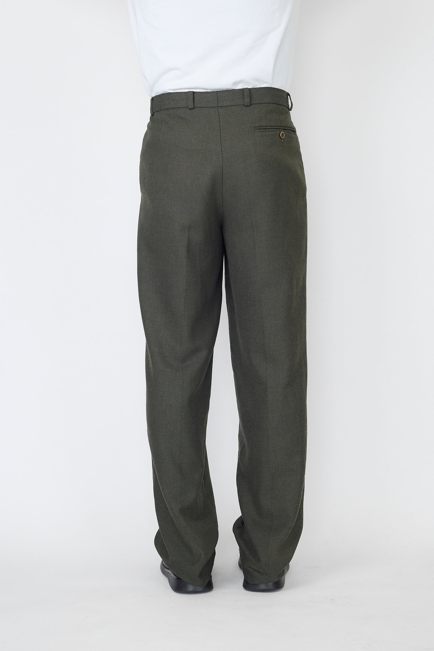 CHEMISE LACOSTE KHAKI WIDE PANTS MADE IN FRANCE