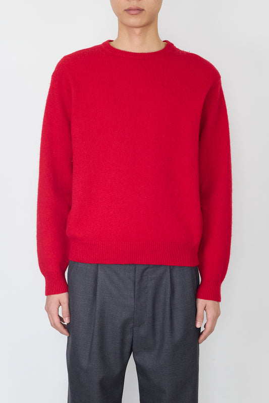 Y'S FOR MEN RED WOOL KNIT