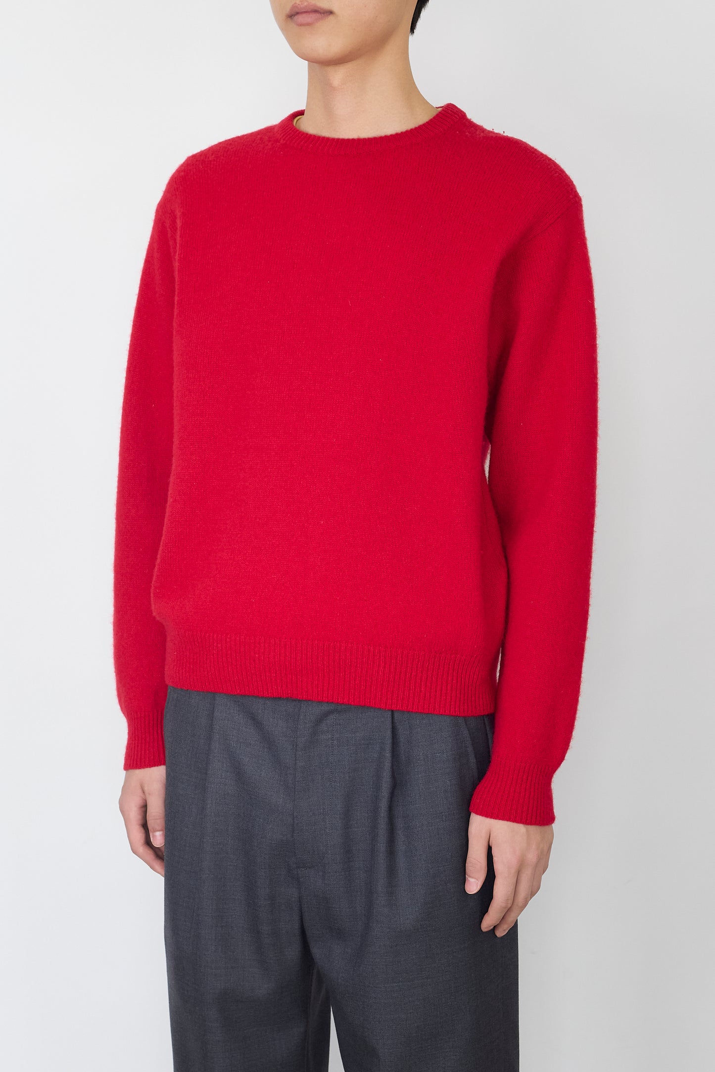 Y'S FOR MEN RED WOOL KNIT