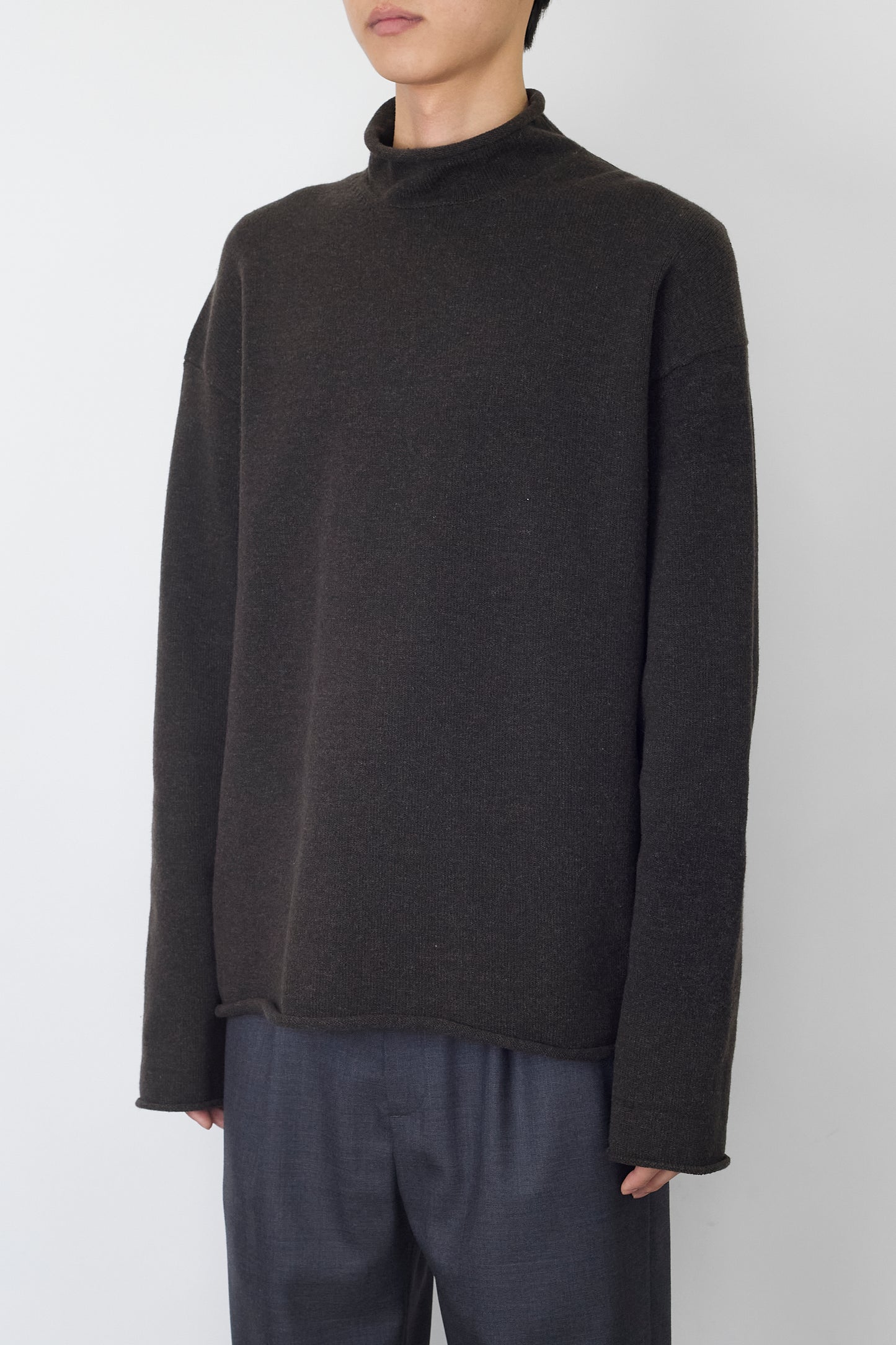 JIL SANDER DESIGNED BROWN CASHMERE KNIT MADE IN ITALY