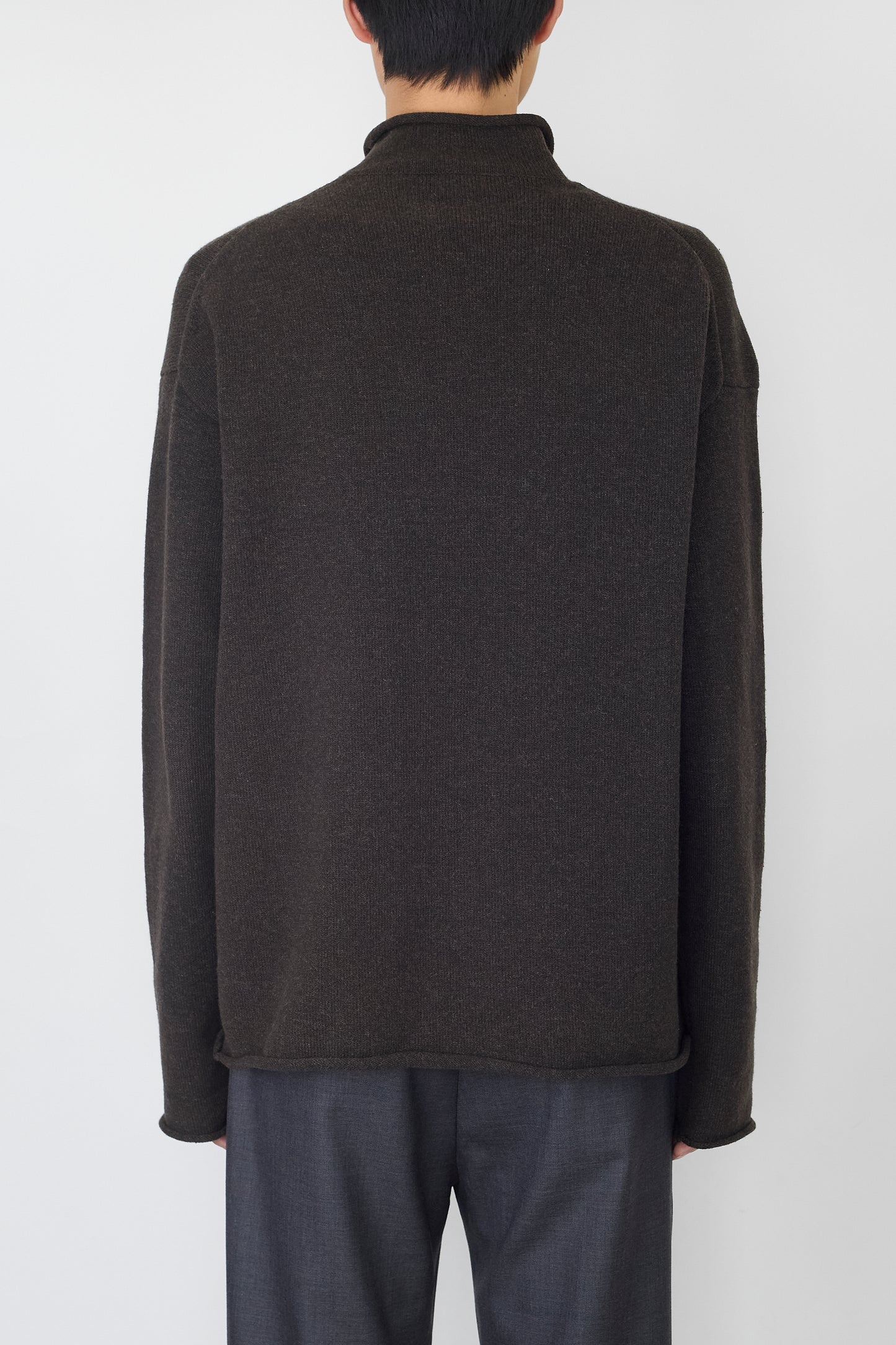 JIL SANDER DESIGNED BROWN CASHMERE KNIT MADE IN ITALY