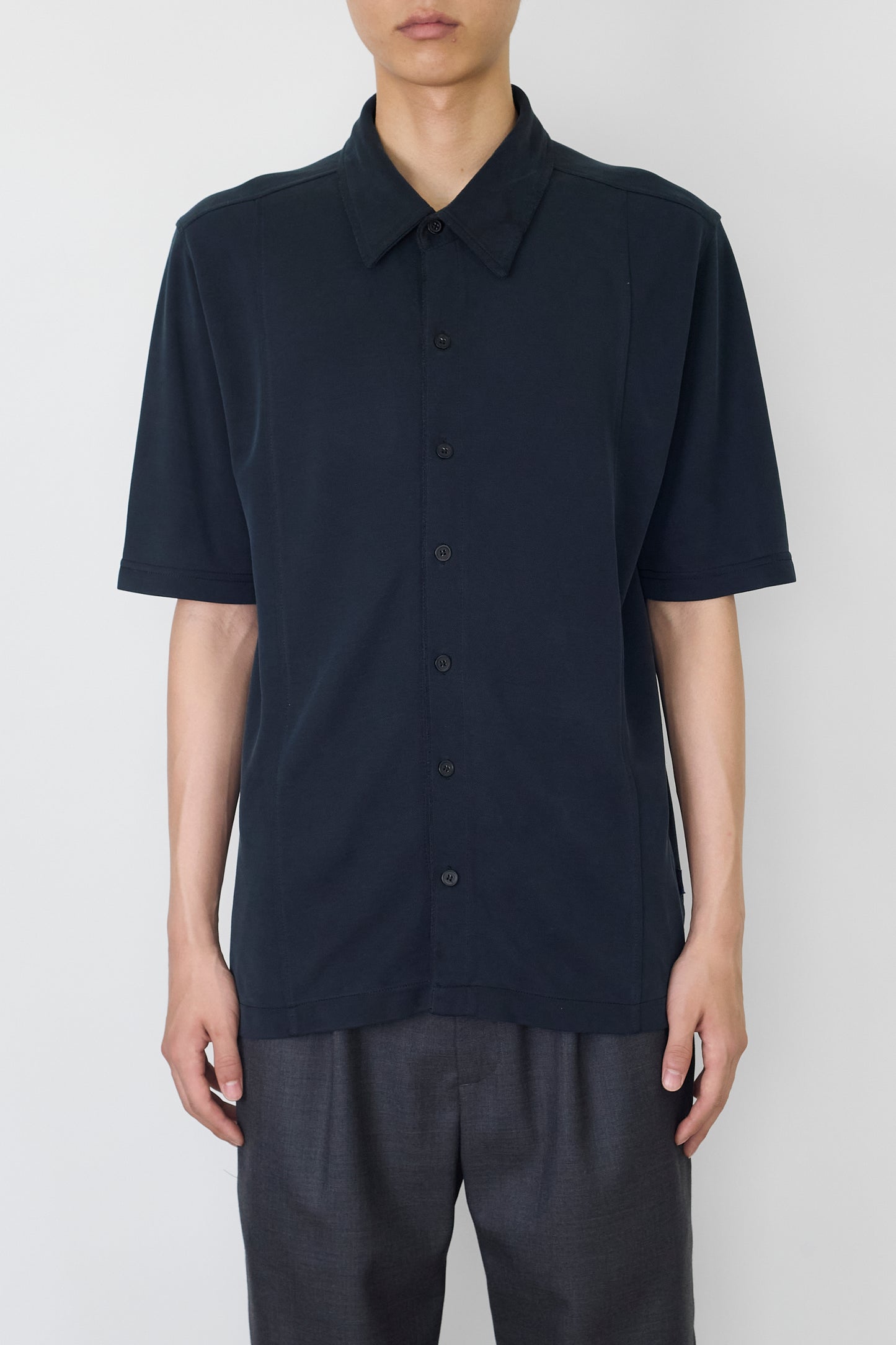 VINTAGE NAVY HALF SLEEVE SHIRT