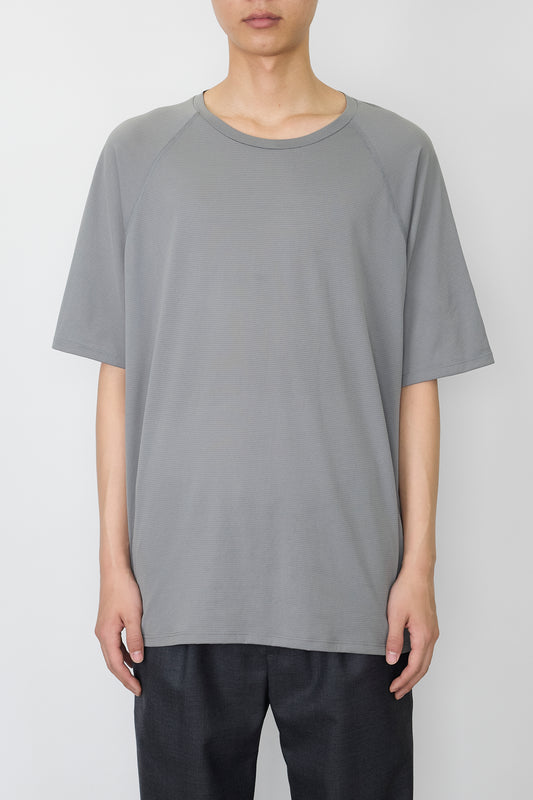 PRADA GRAY TECH HALF SLEEVE TEE SHIRT