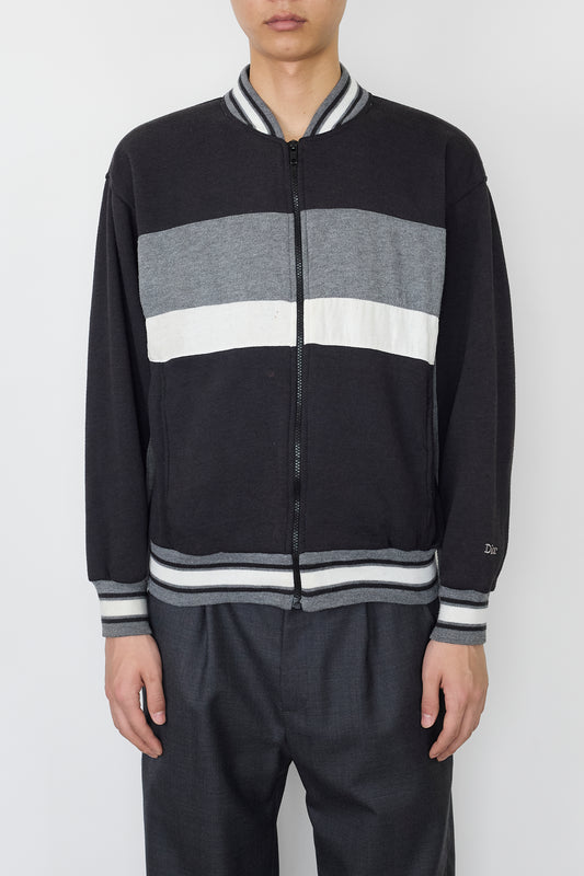 CHRISTIAN DIOR BLACK GRAY ZIP UP SWEAT