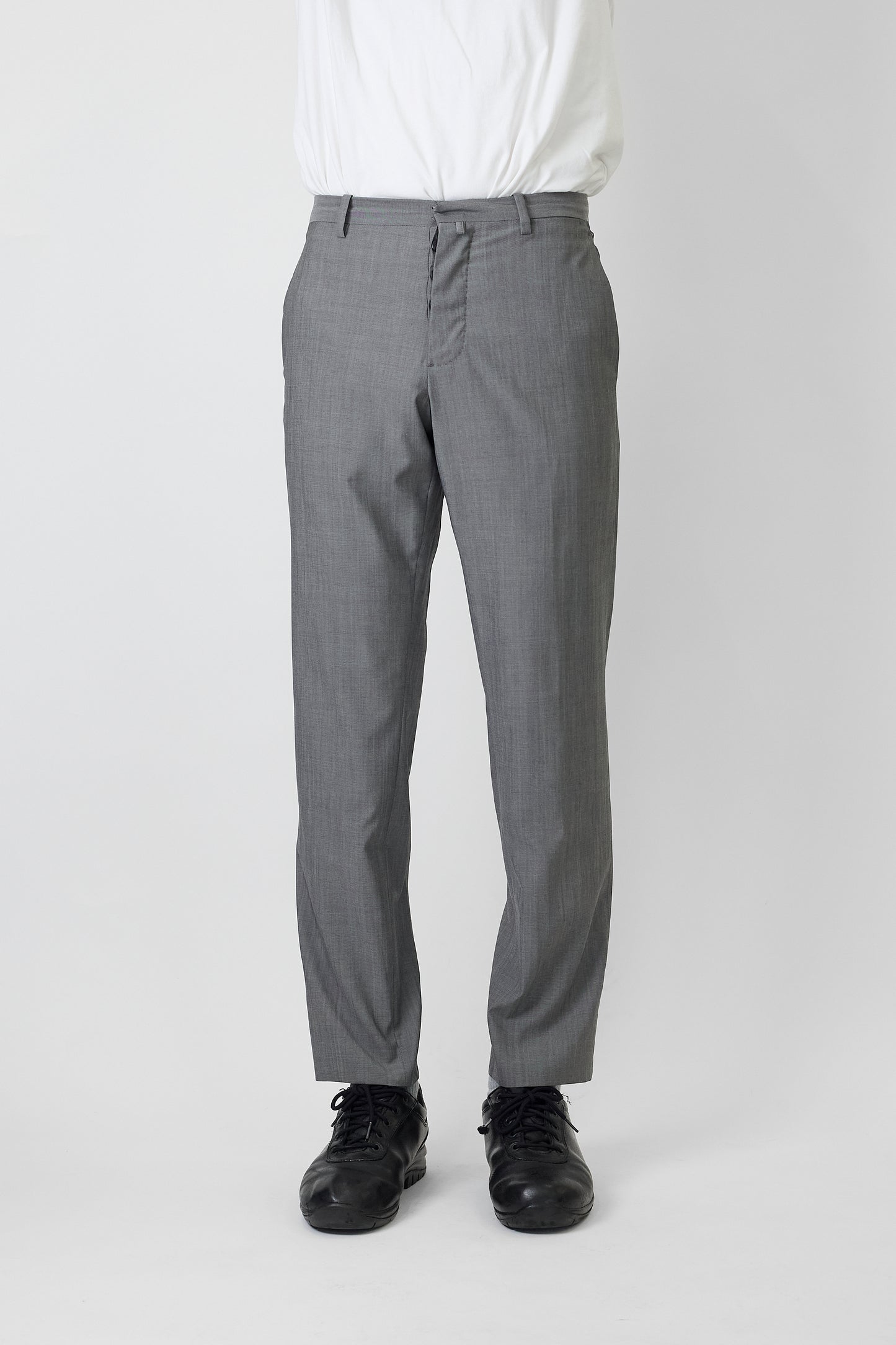 JIL SANDER GRAY WOOL PANTS MADE IN ITALY