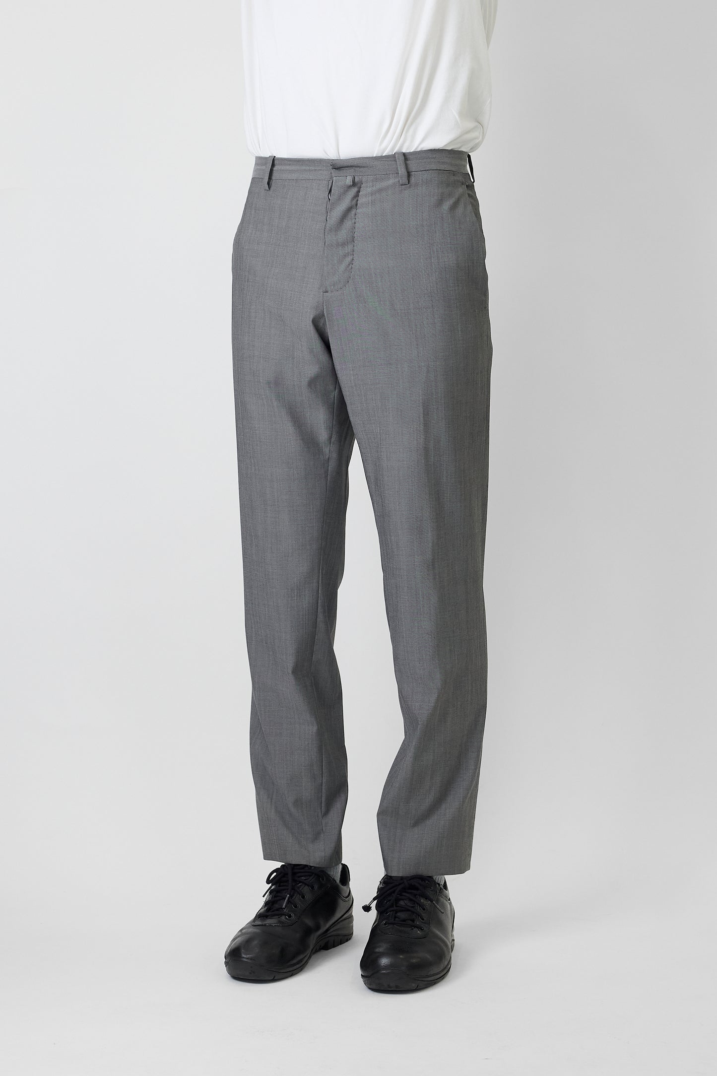 JIL SANDER GRAY WOOL PANTS MADE IN ITALY