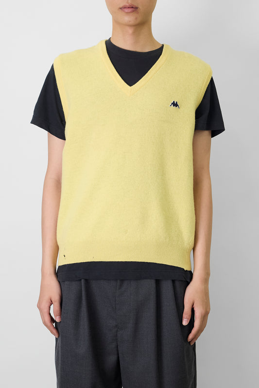 ROBE DI KAPPA YELLOW WOOL VEST MADE IN ITALY