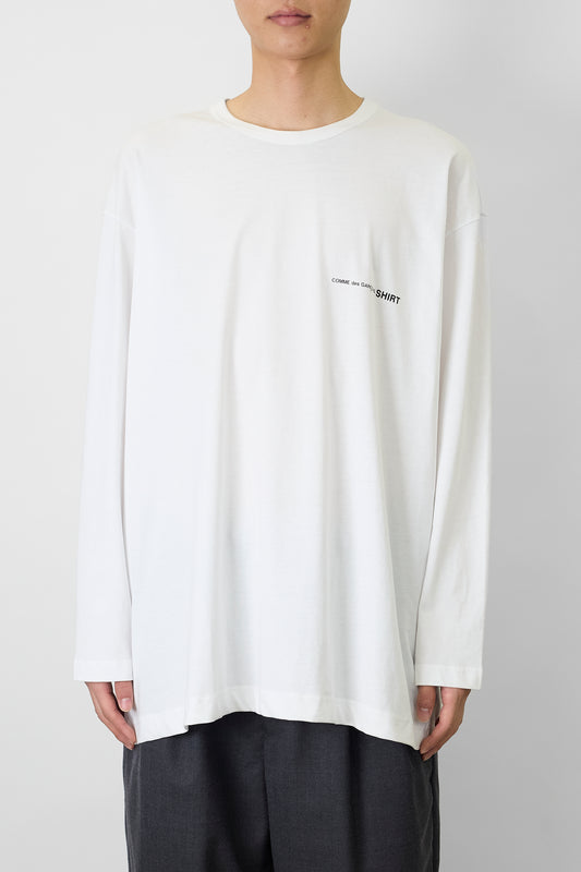 COMME DES GARCONS SHIRT WHITE LONG SLEEVE SHIRT