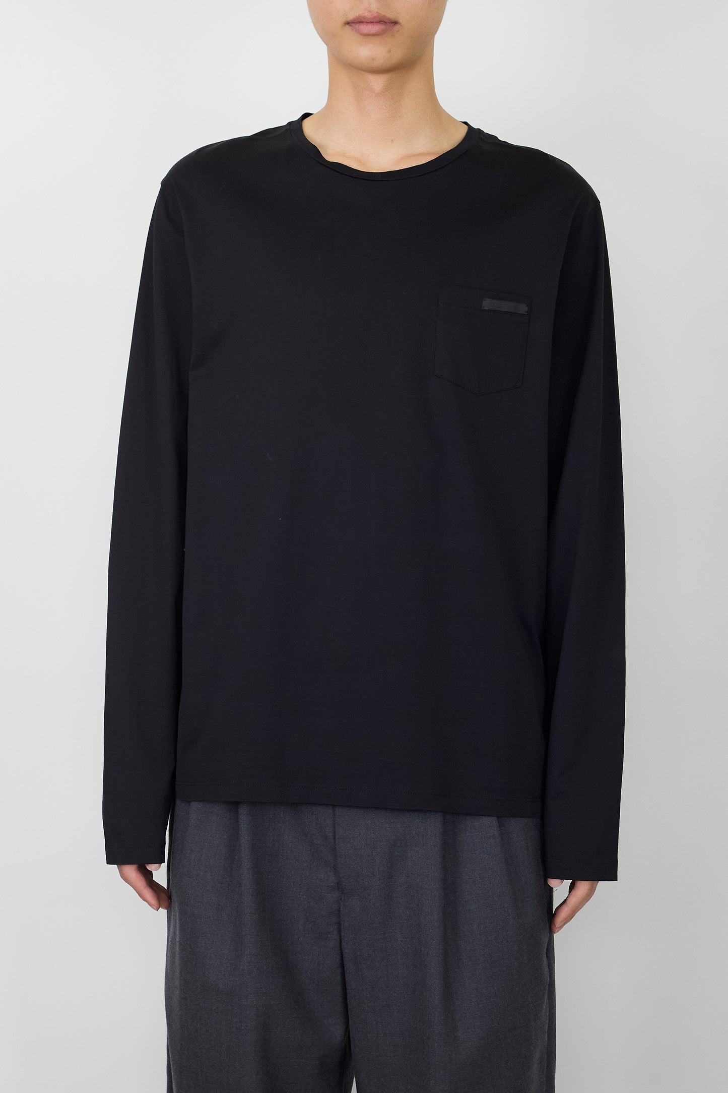PRADA BLACK LONG SLEEVE SHIRT MADE IN ROMANIA