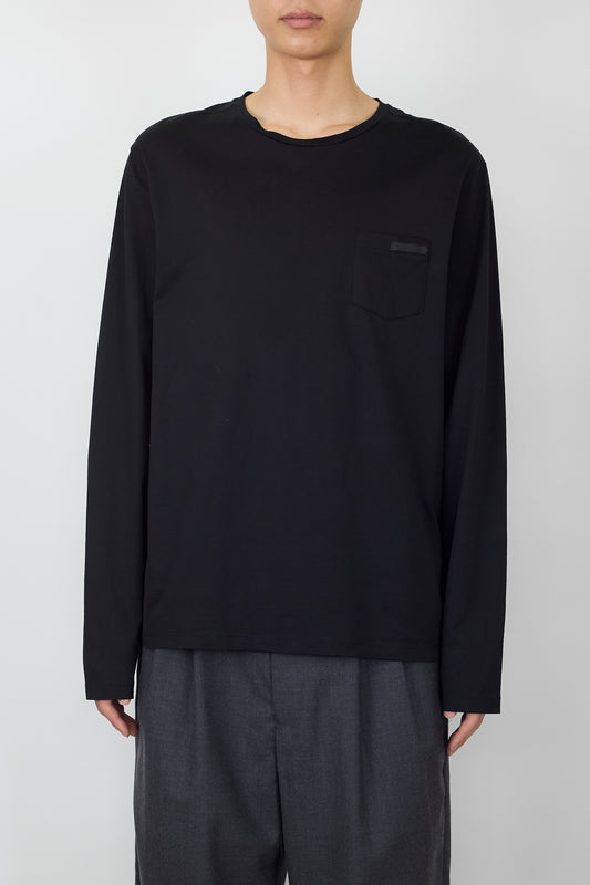 PRADA BLACK LONG SLEEVE SHIRT MADE IN ROMANIA