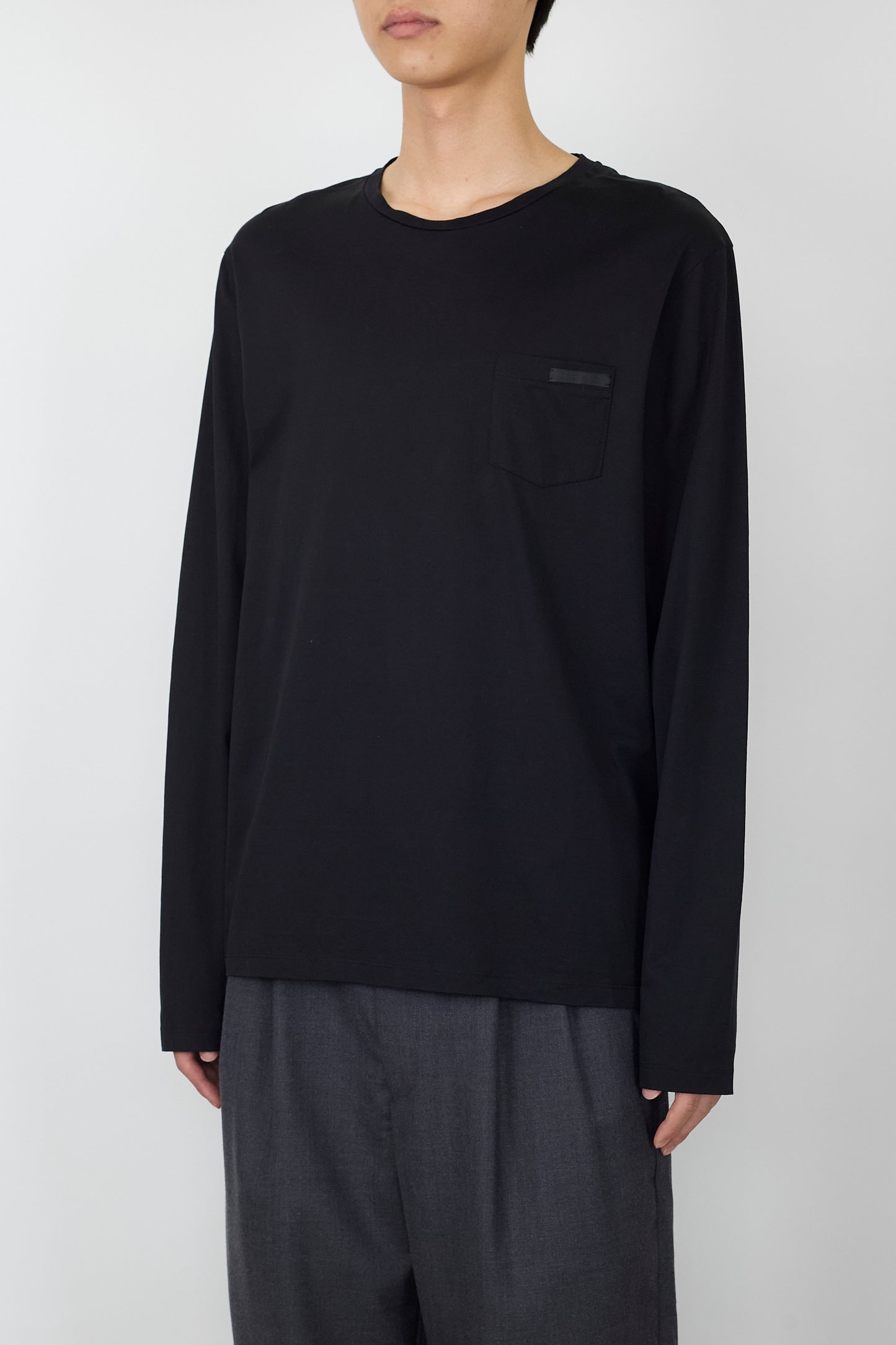 PRADA BLACK LONG SLEEVE SHIRT MADE IN ROMANIA