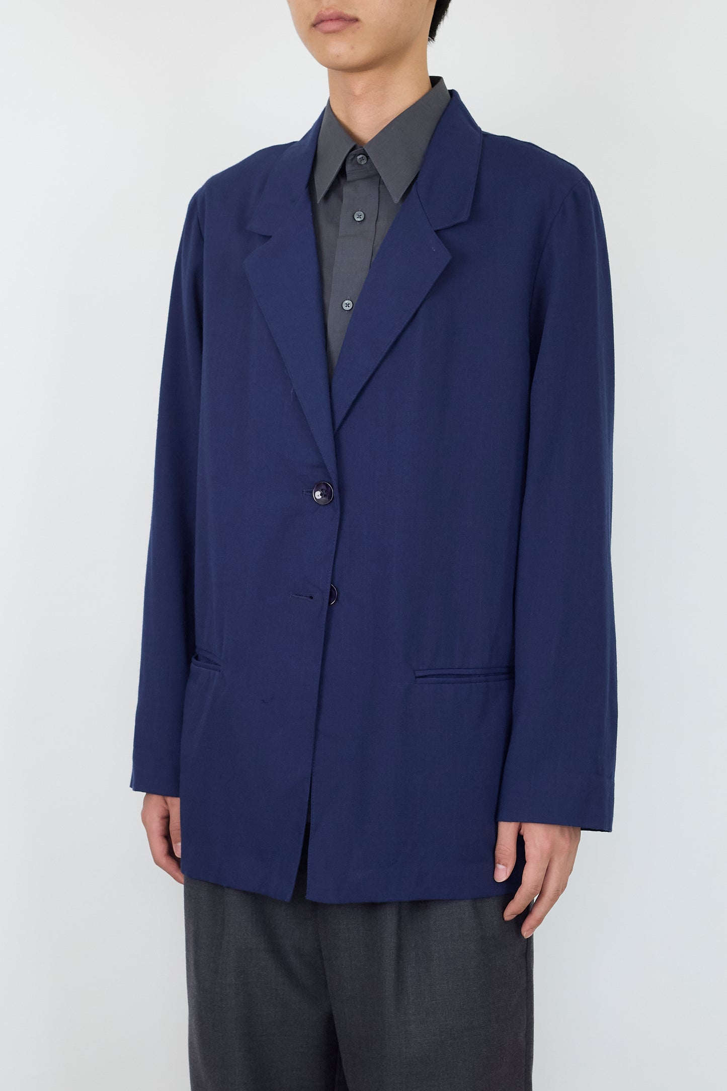 VINTAGE NAVY EASY TAILORED JACKET