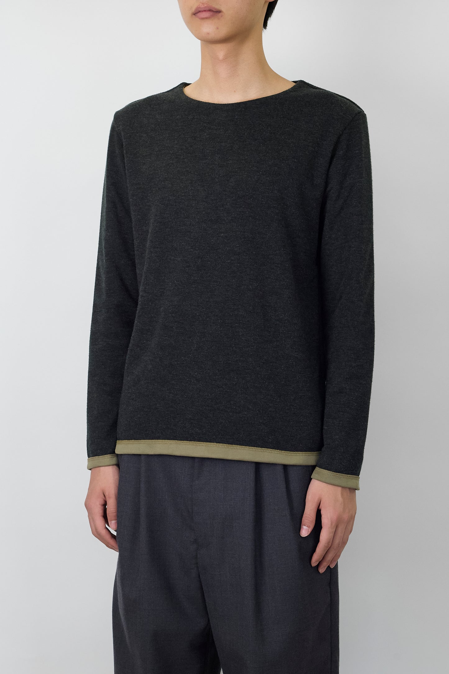 SO BY ALEXANDER VAN SLOBE DESIGNED GRAY WOOL KNIT
