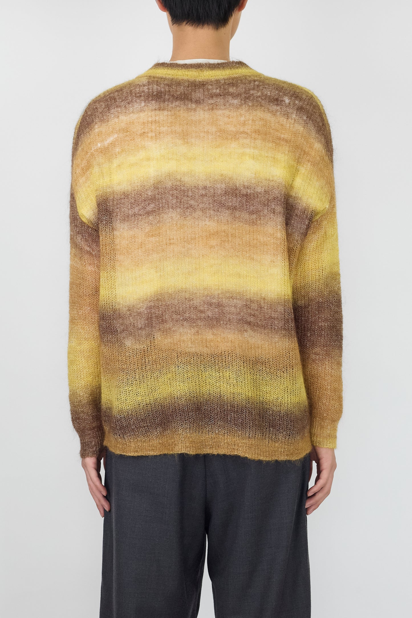 VINTAGE YELLOW MOHAIR V NECK KNIT