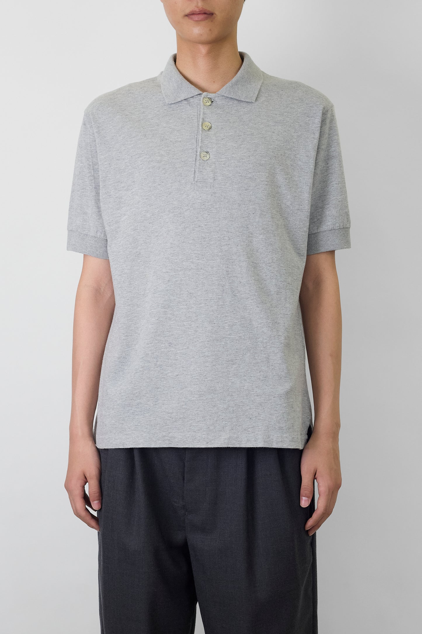 AGNES B. HOMME GRAY POLO SHIRT MADE IN FRANCE