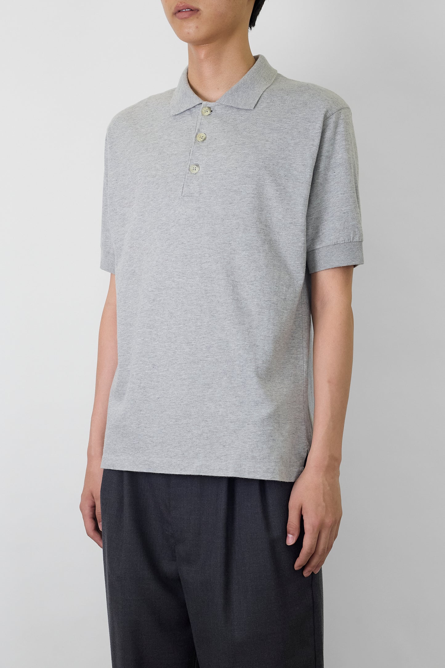 AGNES B. HOMME GRAY POLO SHIRT MADE IN FRANCE