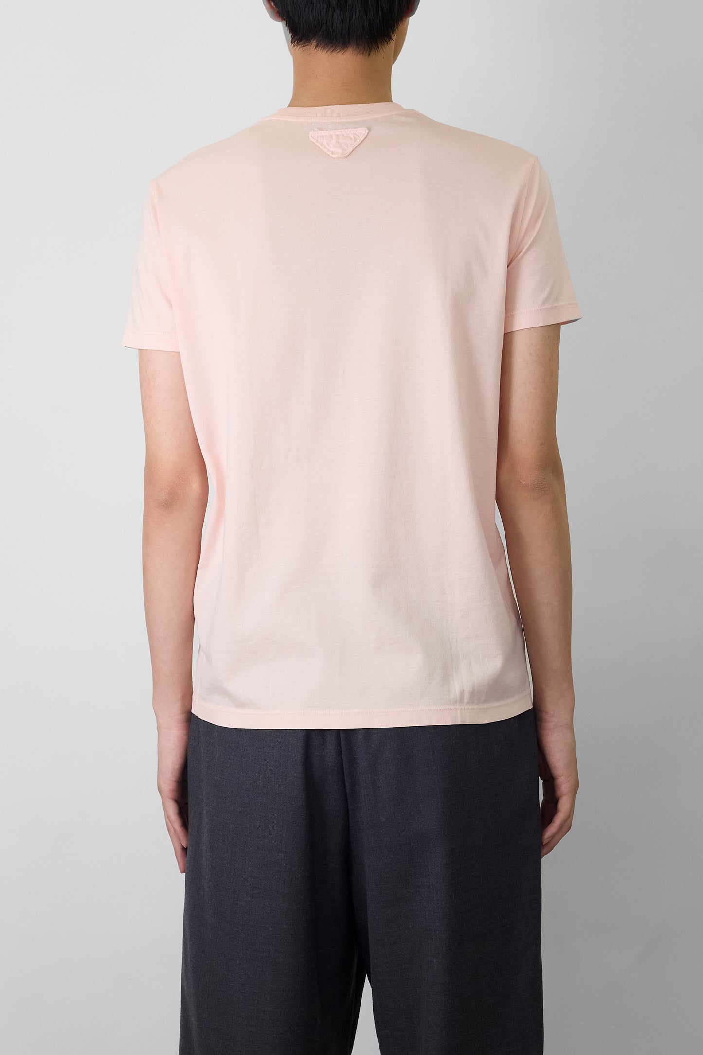 PRADA PINK HALF SLEEVE TEE SHIRT MADE IN ROMANIA