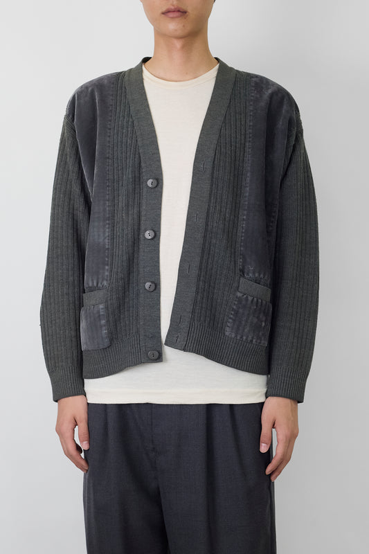 VINTAGE DESIGNED GRAY WOOL KNIT MADE IN BELGIUM