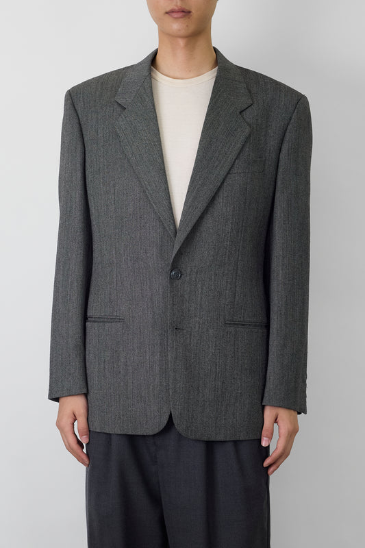 GIORGIO ARMANI GRAY WOOL TAILORED JACKET MADE IN ITALY