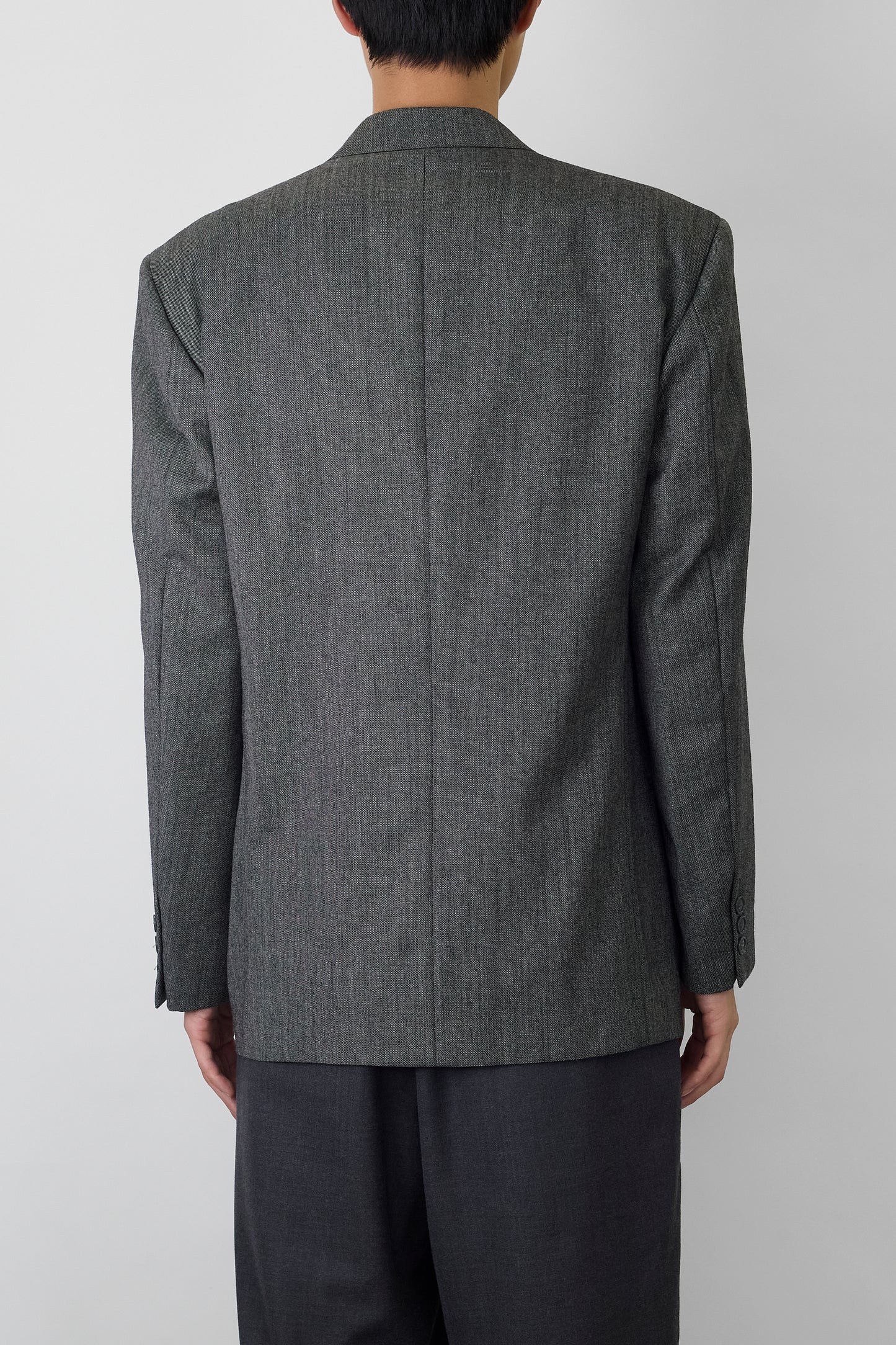 GIORGIO ARMANI GRAY WOOL TAILORED JACKET MADE IN ITALY