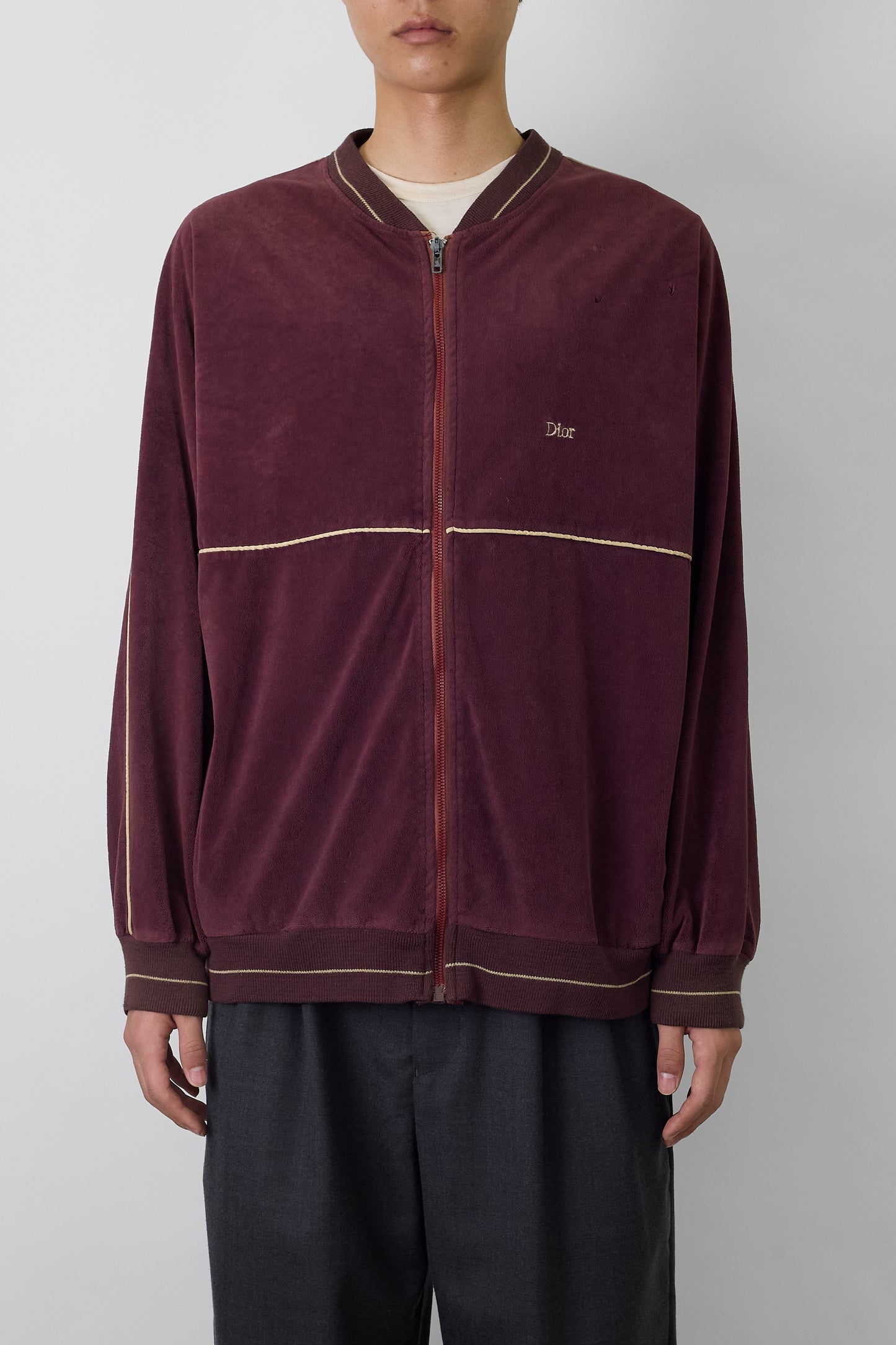 CHRISTIAN DIOR  PURPLE ZIP UP SWEAT