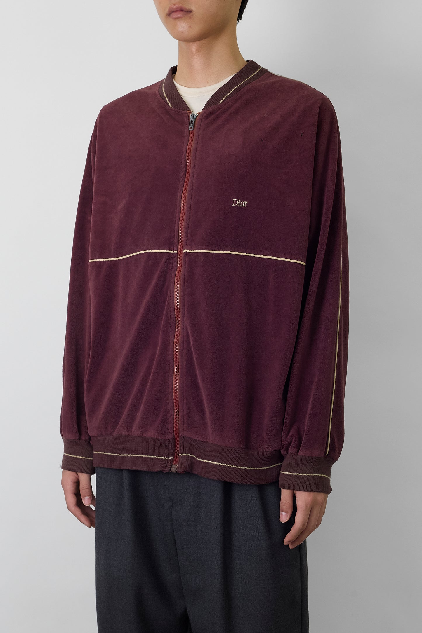 CHRISTIAN DIOR  PURPLE ZIP UP SWEAT