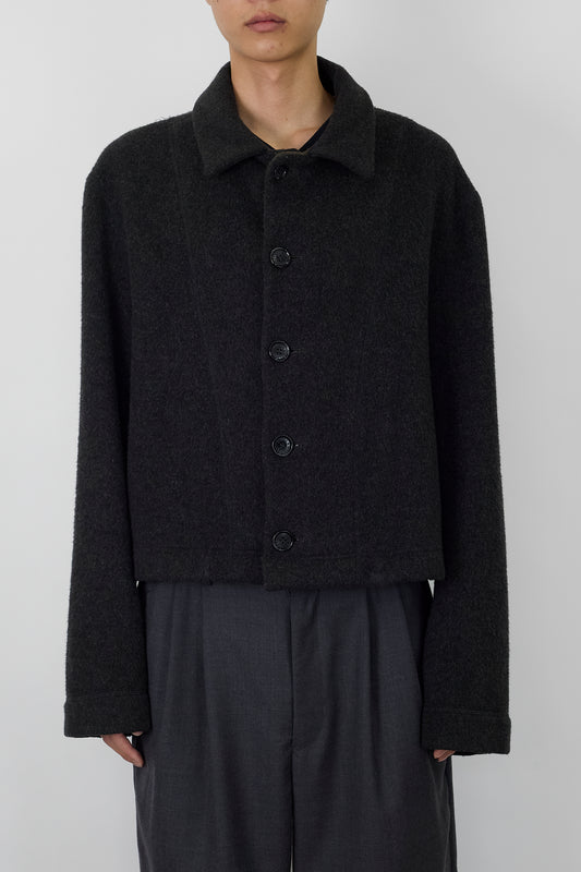 DOLCE&GABBANA GRAY CASHMERE SHORT JACKET MADE IN ITALY