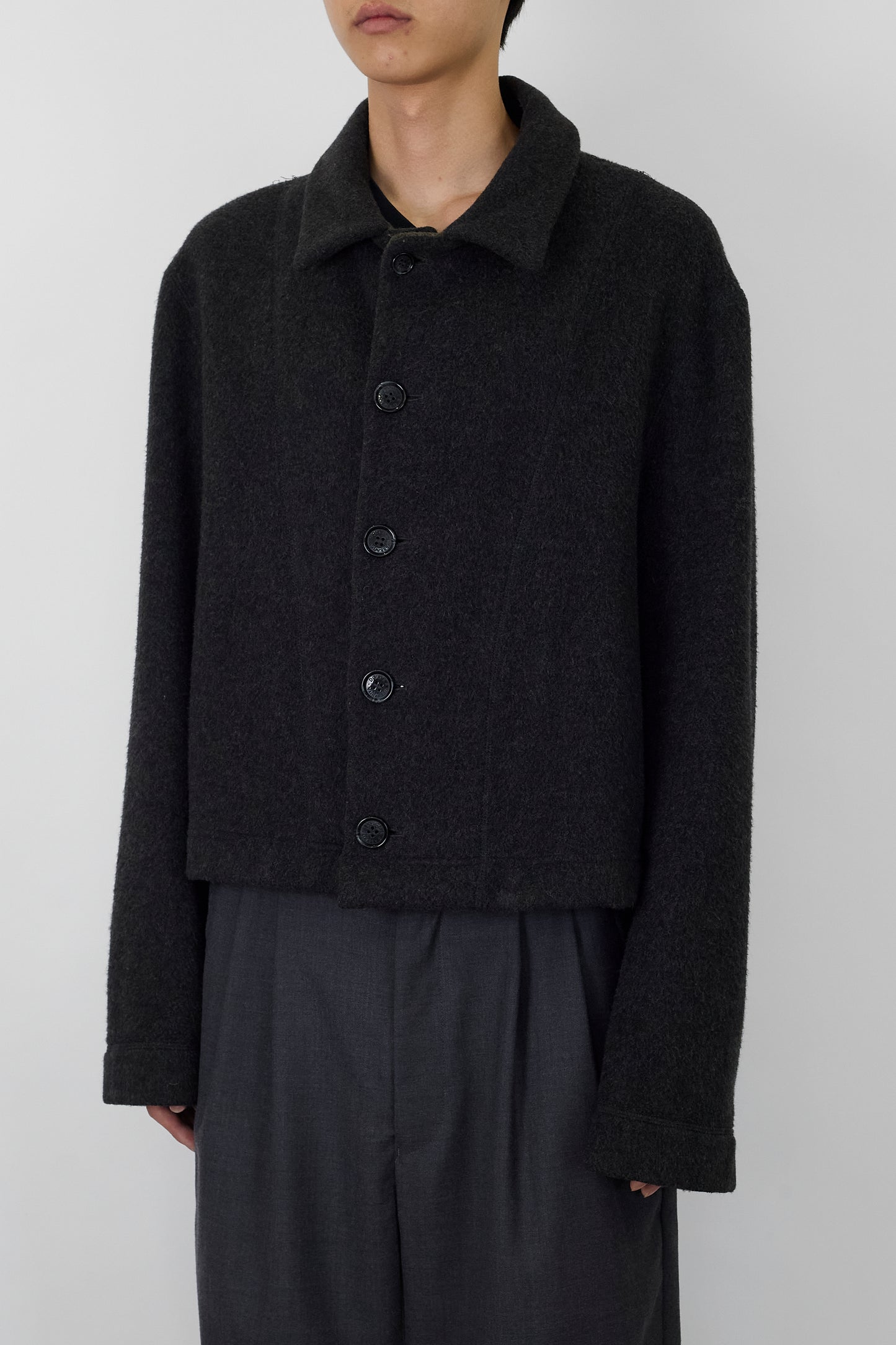 DOLCE&GABBANA GRAY CASHMERE SHORT JACKET MADE IN ITALY