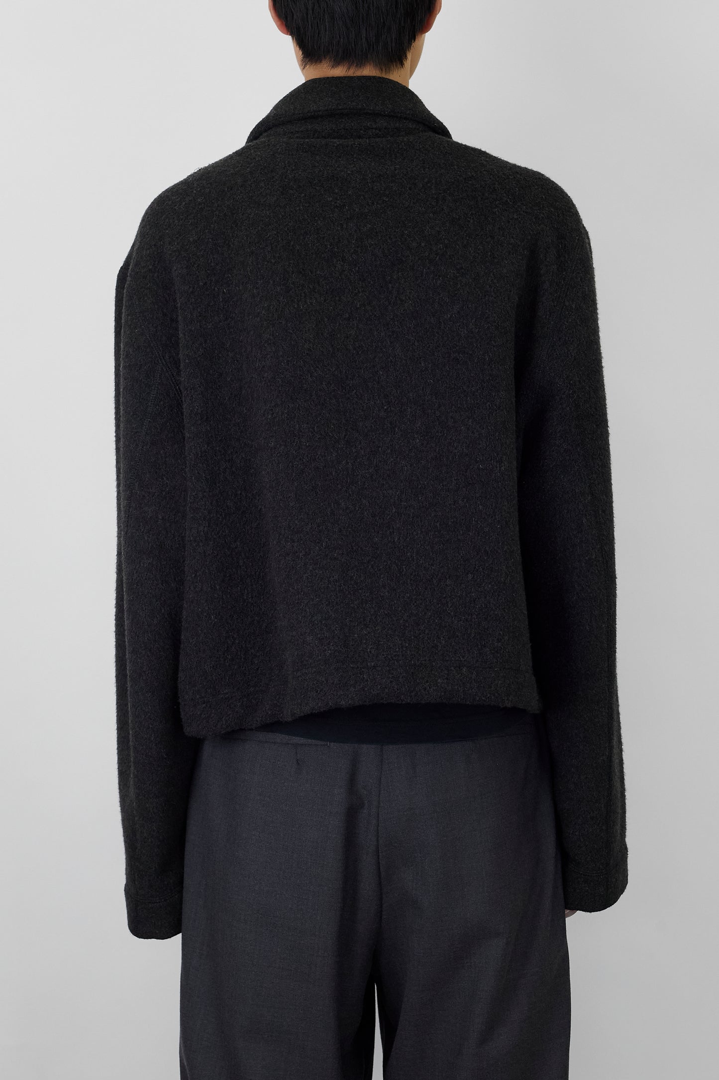 DOLCE&GABBANA GRAY CASHMERE SHORT JACKET MADE IN ITALY