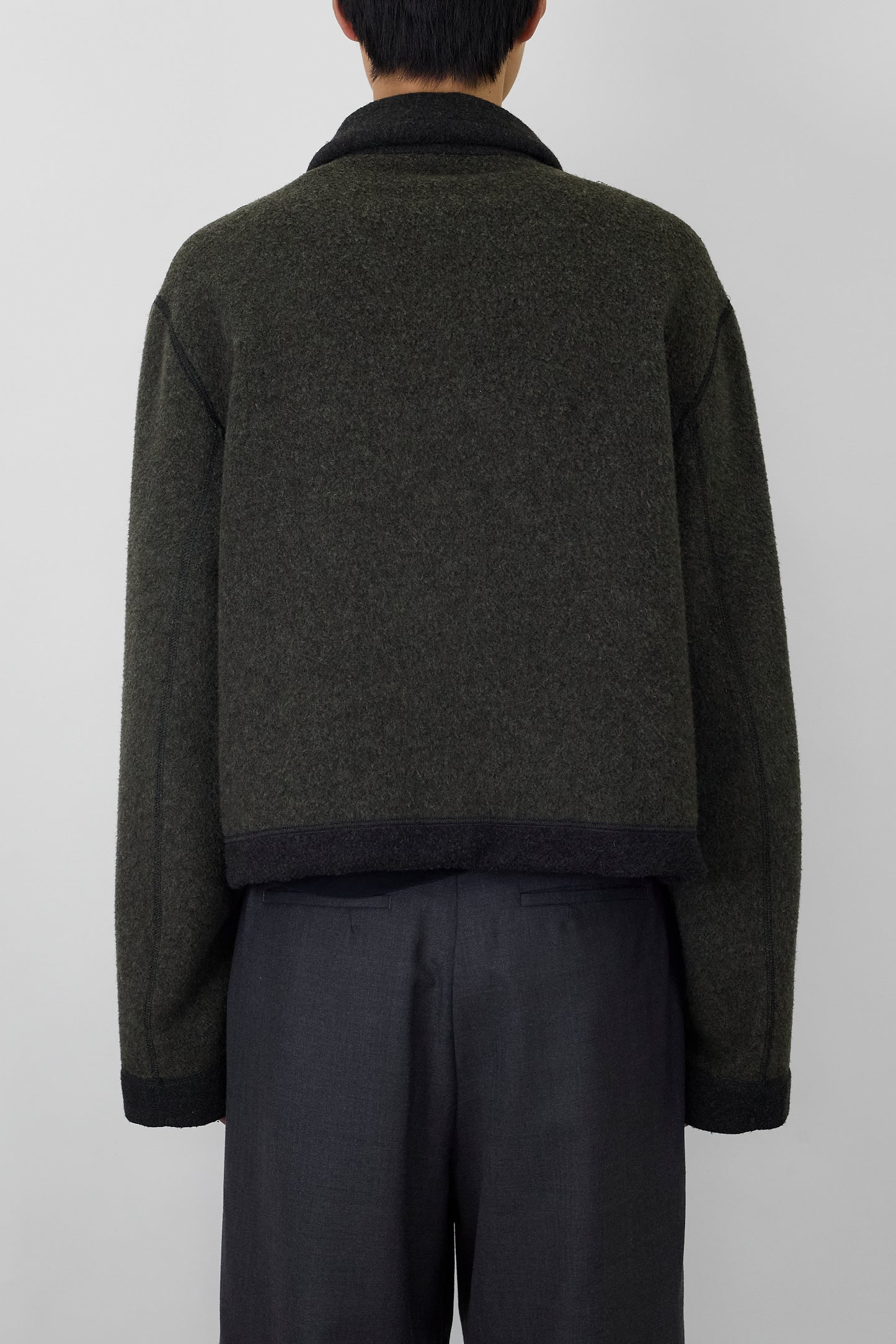 DOLCE&GABBANA GRAY CASHMERE SHORT JACKET MADE IN ITALY