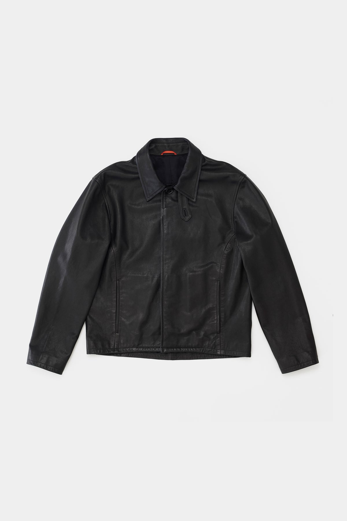 NTRUL MINIMAL LEATHER JACKET BLACK
