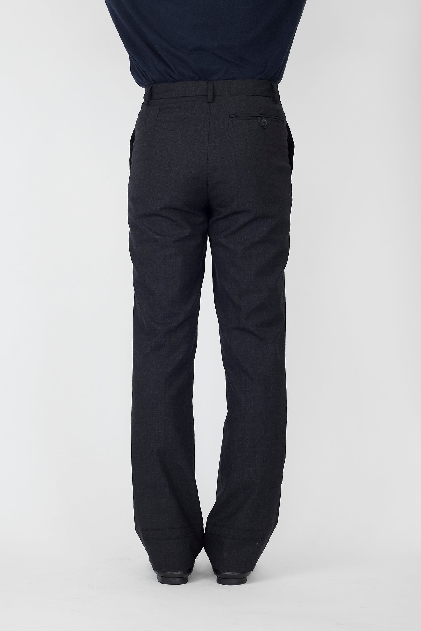 AGNES B. HOMME GRAY WOOL PANTS MADE IN FRANCE