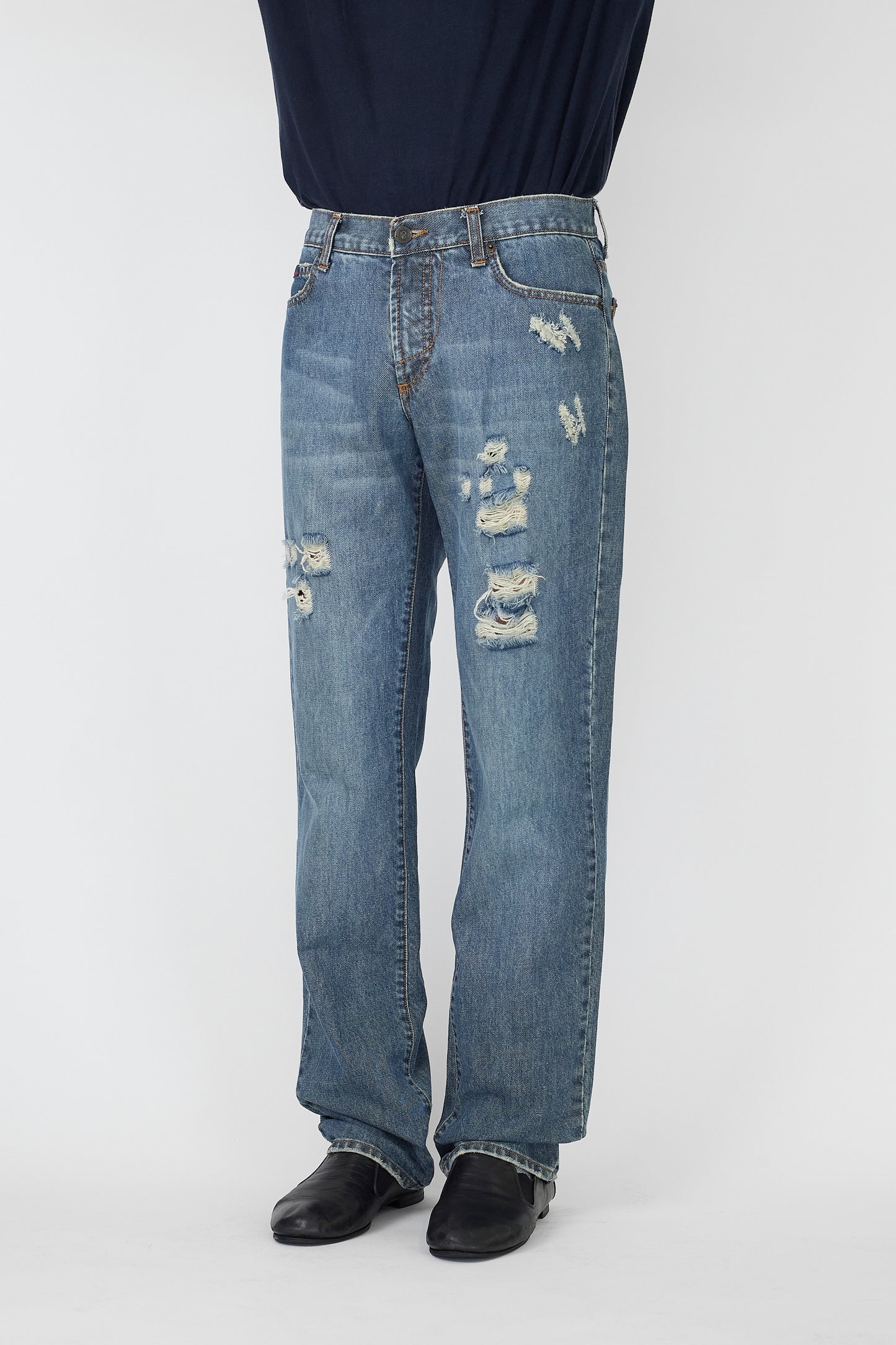 DOLCE&GABBANA BLUE DENIM PANTS MADE IN ITALY