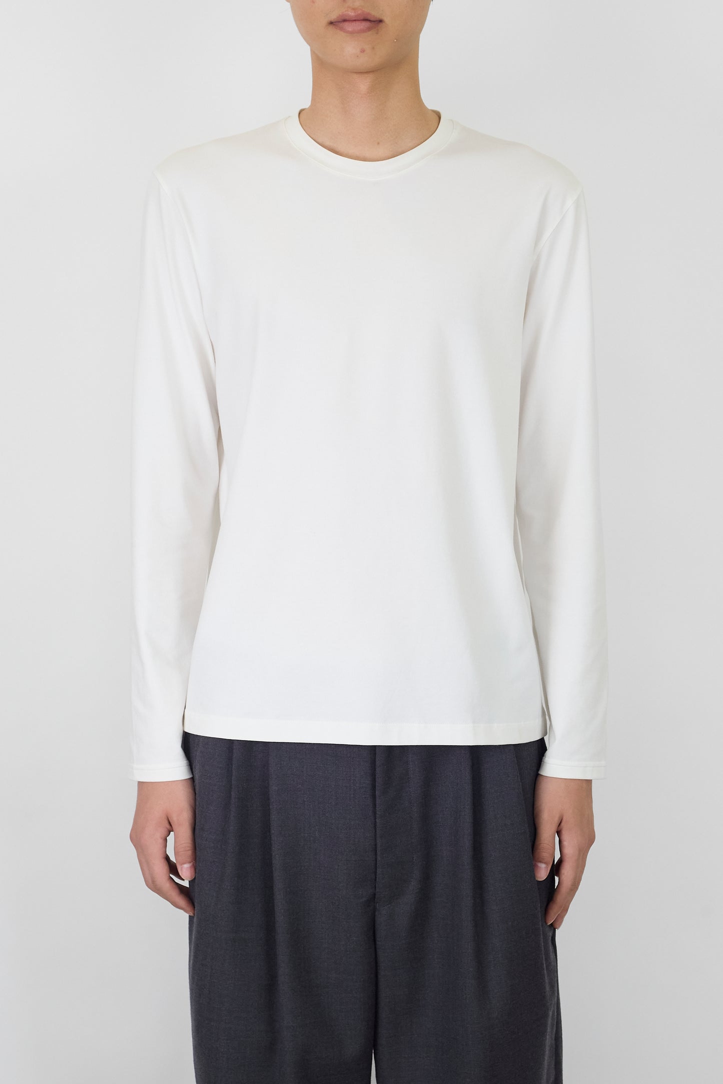 PRADA WHITE LONG SLEEVE SHIRT MADE IN ITALY