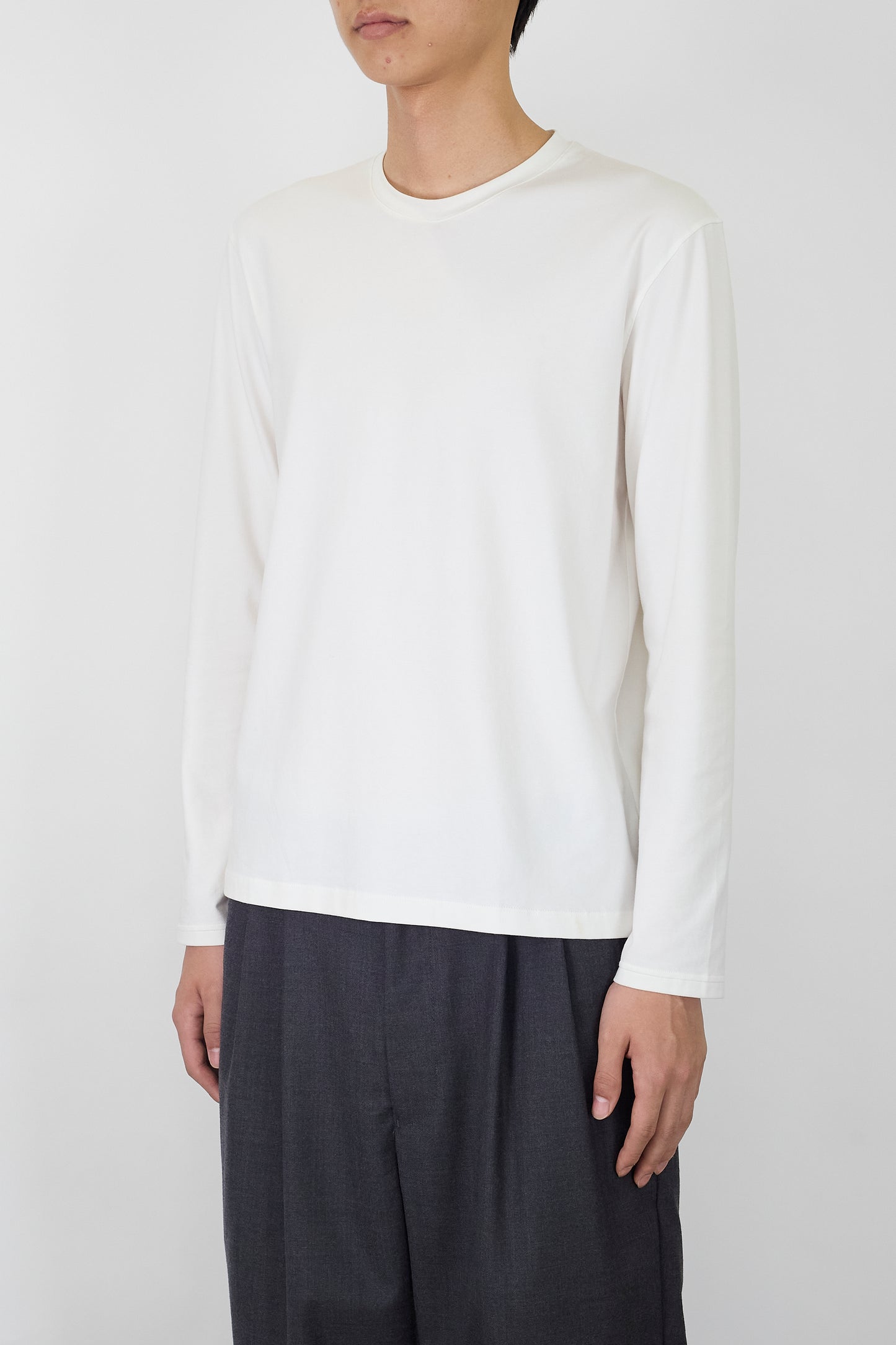 PRADA WHITE LONG SLEEVE SHIRT MADE IN ITALY
