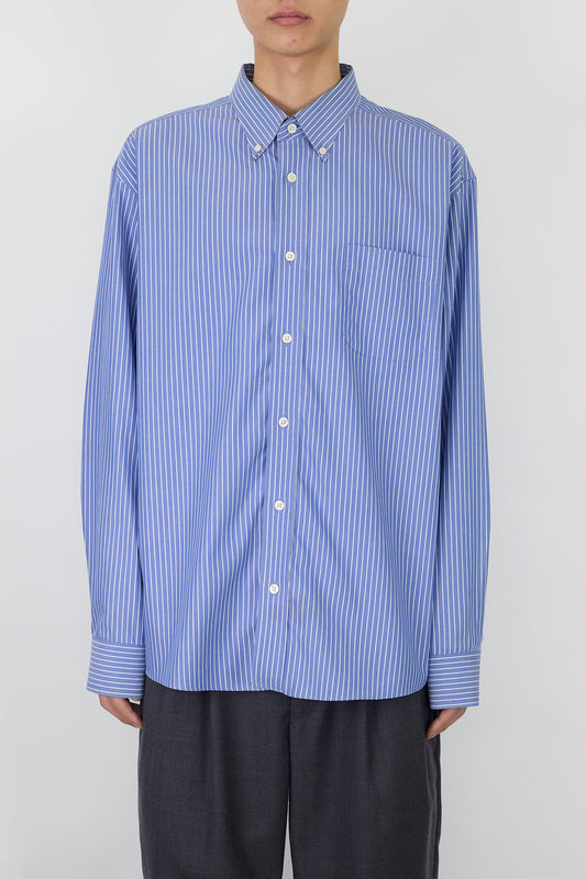EDDIE BAUER SKY BLUE STRIPE WIDE SHIRT