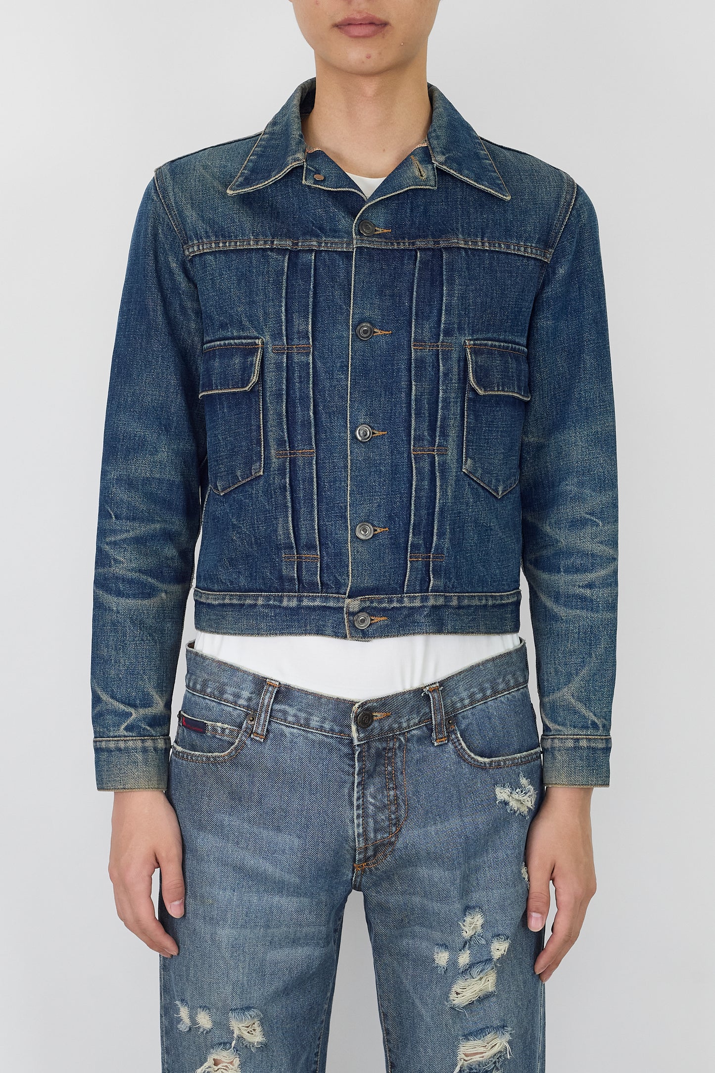 A.P.C. BLUE DENIM SHORT JACKET MADE IN FRANCE