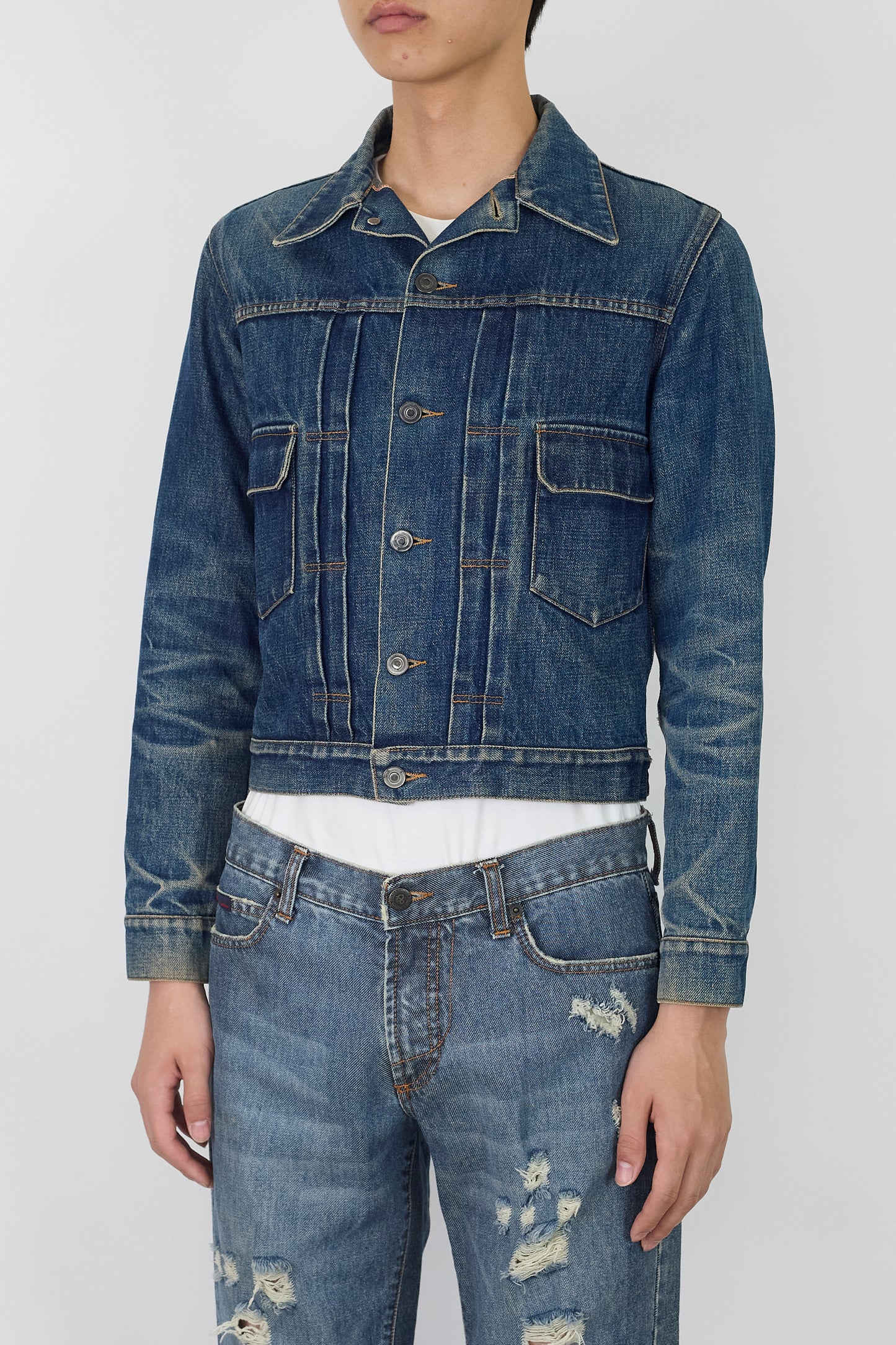 A.P.C. BLUE DENIM SHORT JACKET MADE IN FRANCE