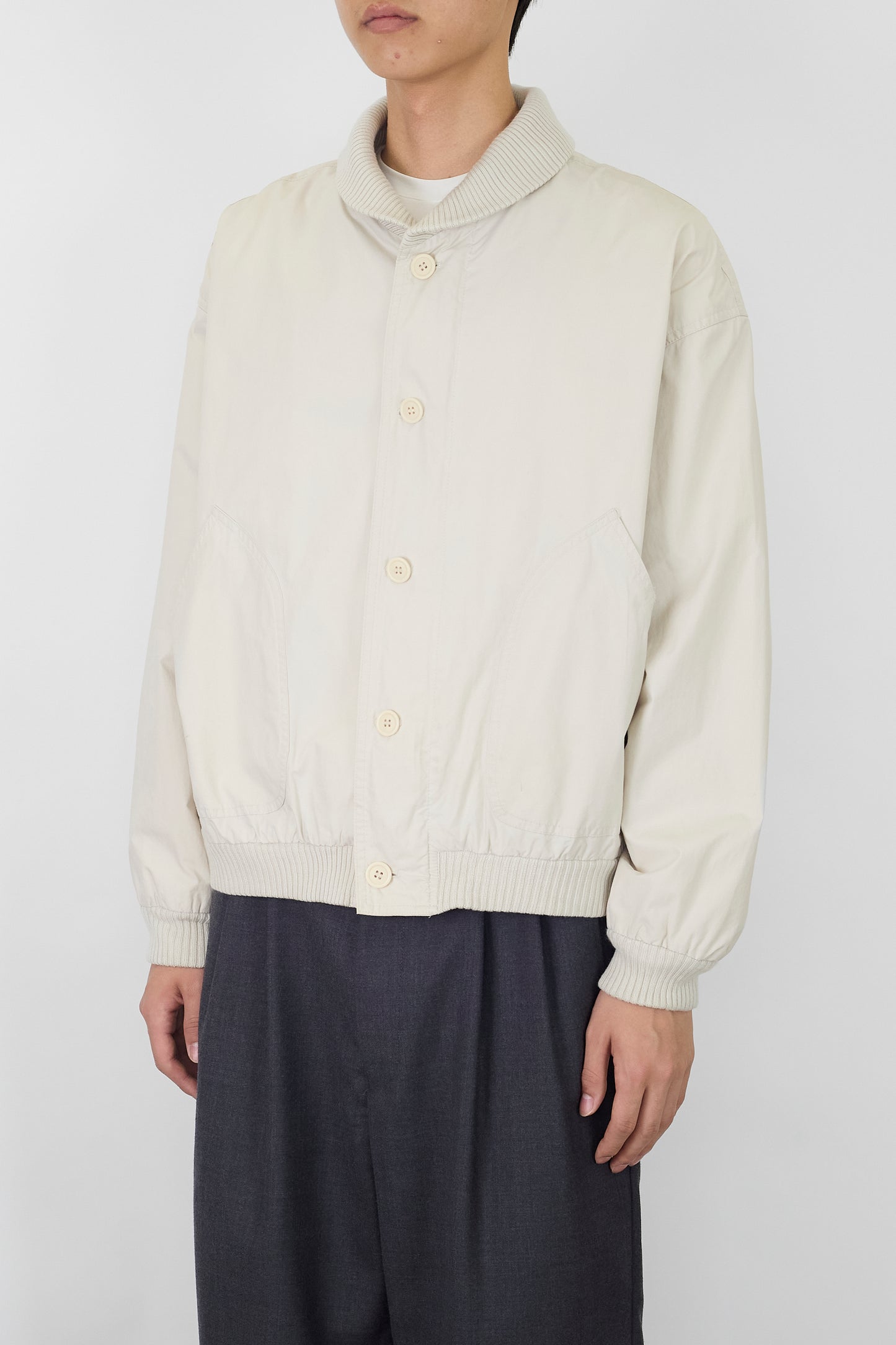 CALVIN KLEIN BEIGE TECH SHORT JACKET