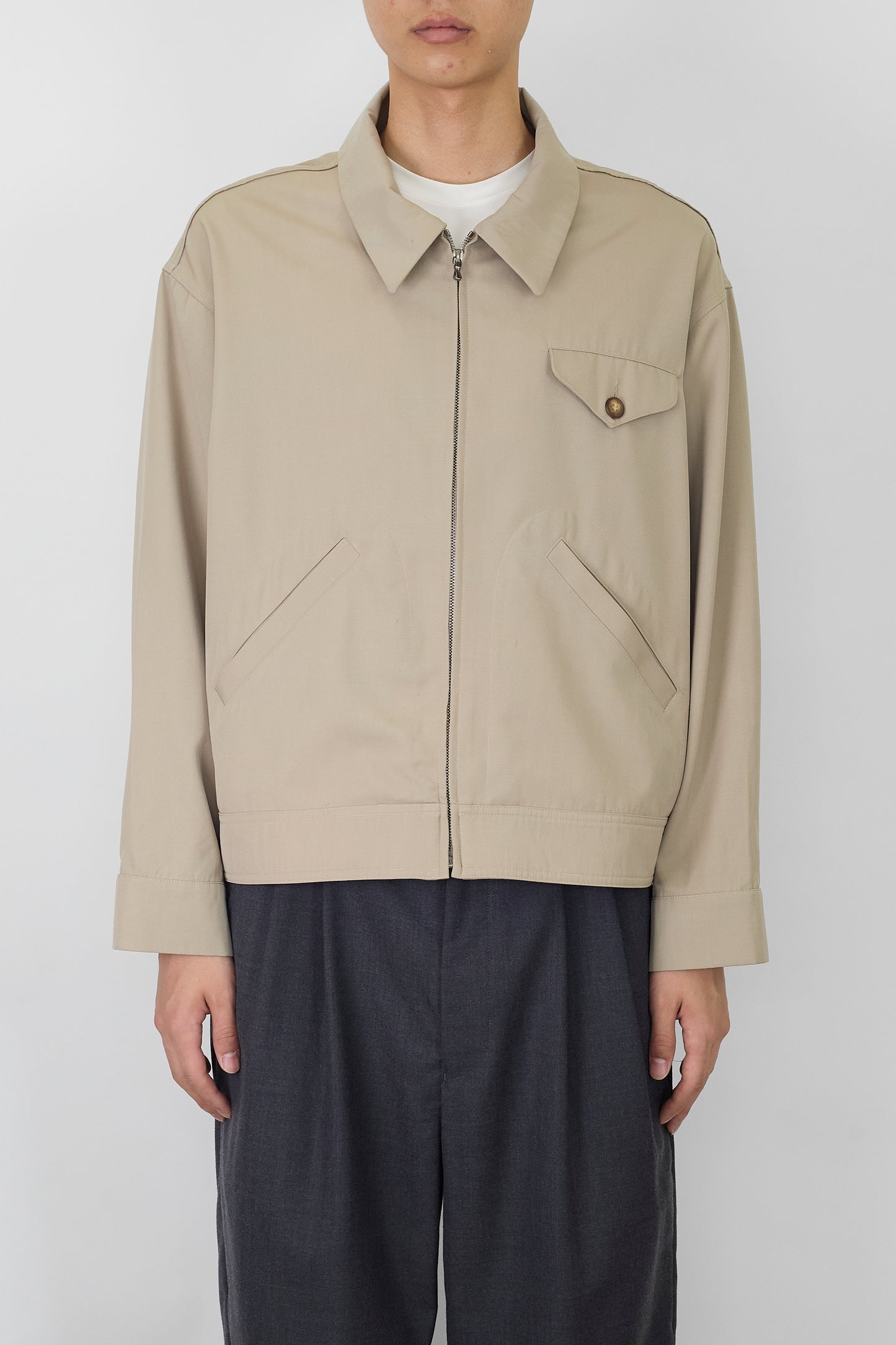 A.P.C.  BEIGE WOOL SHORT JACKET MADE IN FRANCE