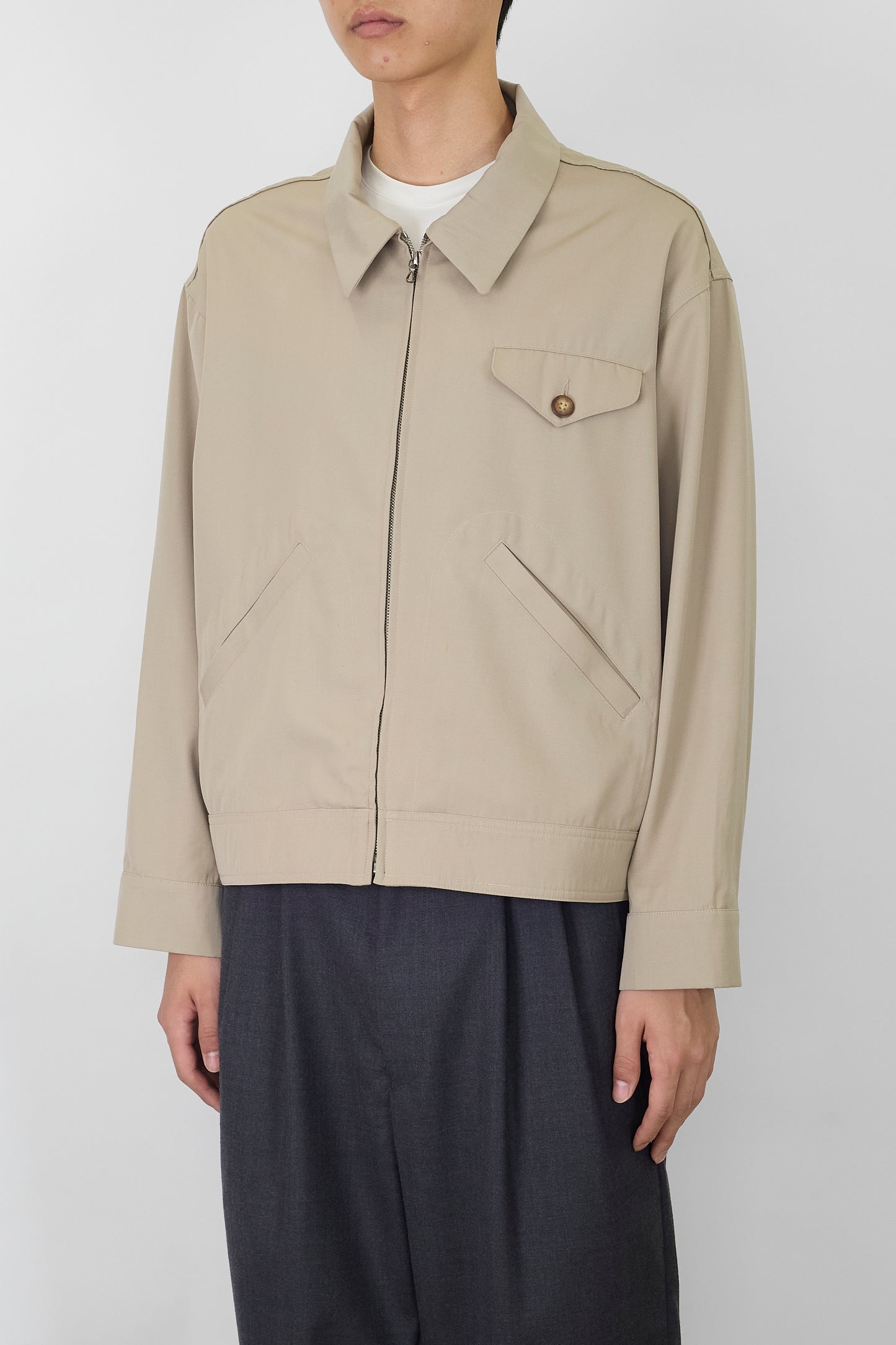 A.P.C.  BEIGE WOOL SHORT JACKET MADE IN FRANCE