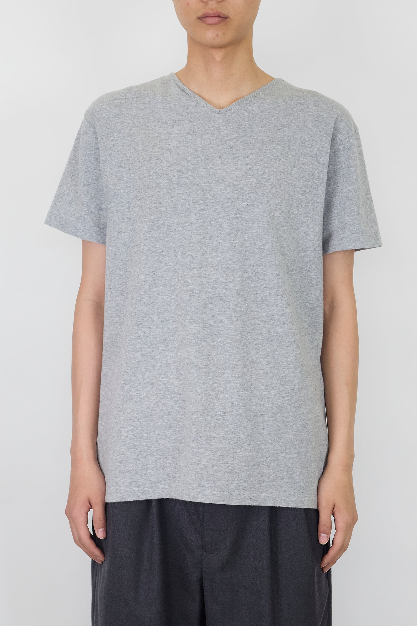 JIL SANDER BY JIL SANDER LIGHT GRAY HALF SLEEVE TEE SHIRT MADE IN ITALY