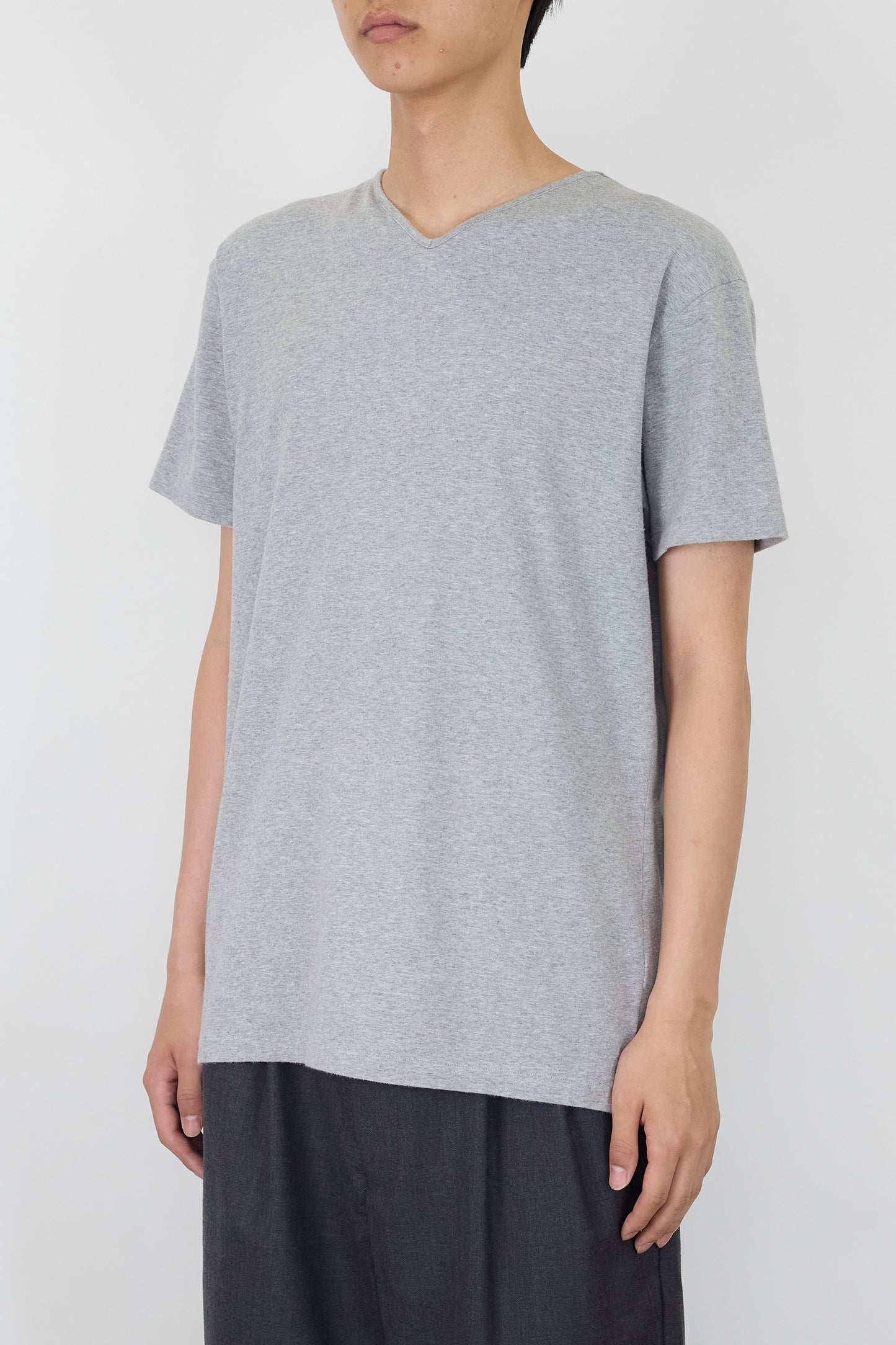 JIL SANDER BY JIL SANDER LIGHT GRAY HALF SLEEVE TEE SHIRT MADE IN ITALY