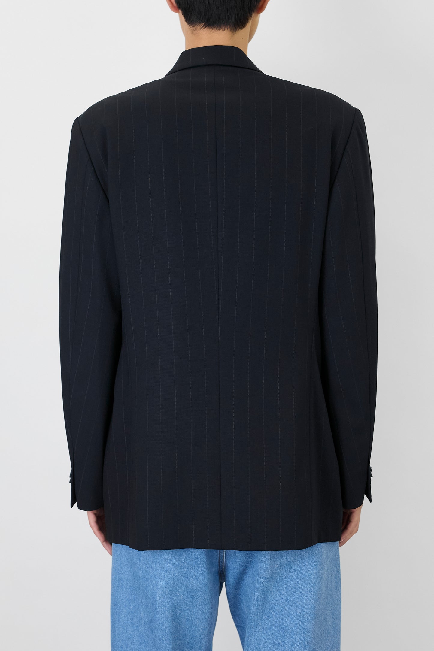 EMPORIO ARMANI NAVY WOOL TAILORED JACKET MADE IN ITALY