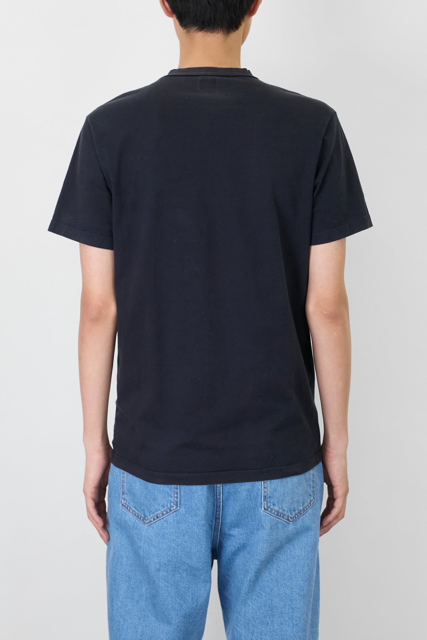 JIL SANDER NAVY V NECK HALF SLEEVE TEE SHIRT MADE IN ITALY