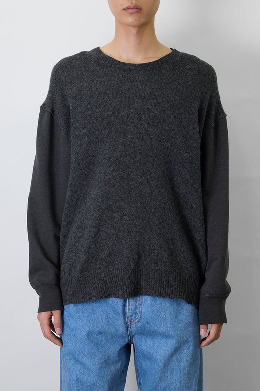 COMME DES GARCONS HOMME DESIGNED GRAY WOOL KNIT