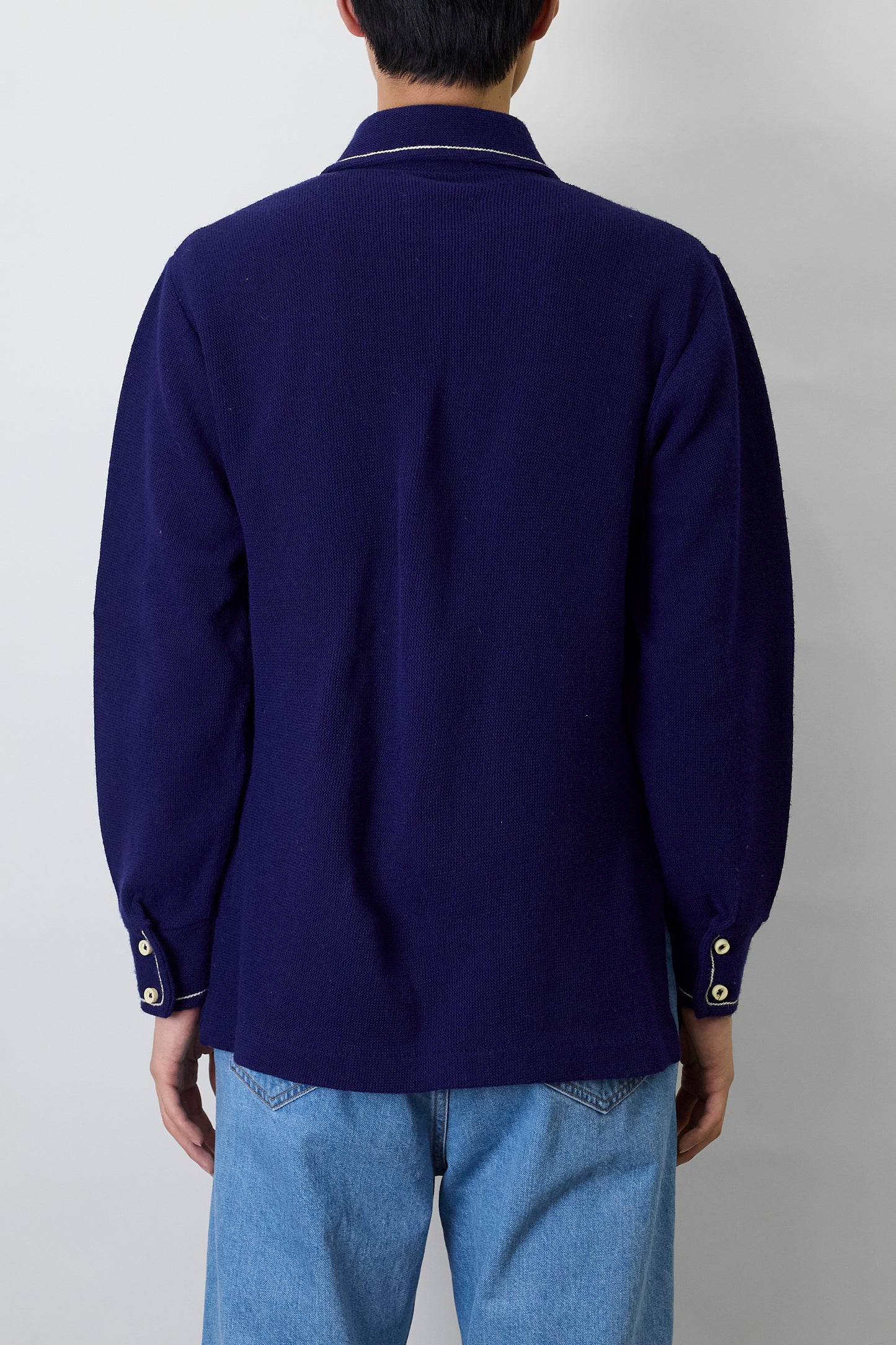 ROTHSHIRE SPORTWEAR NAVY KNIT POLO SHIRT